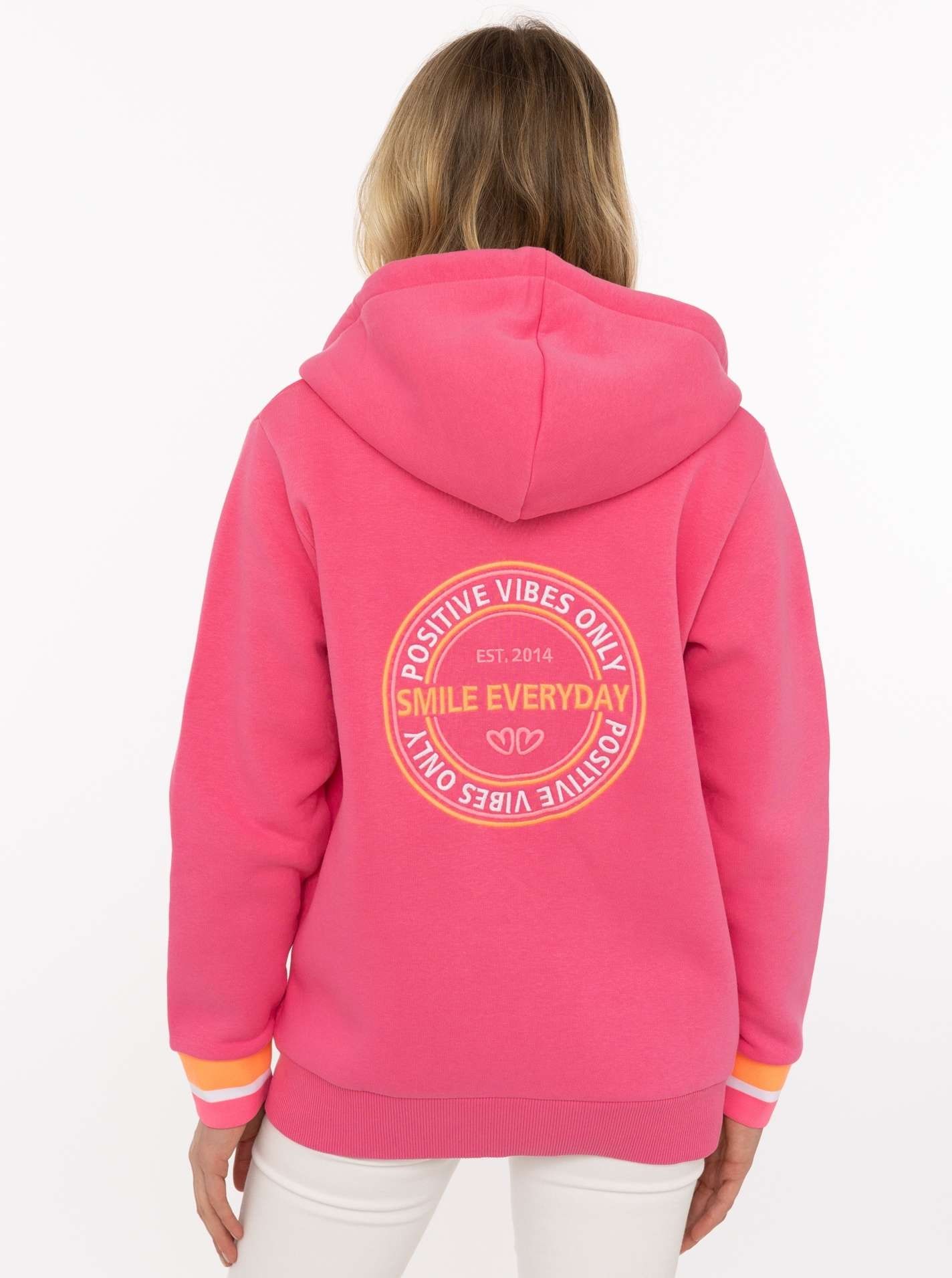 Zwillingsherz Kapuzensweatjacke »"Smile Everyday ZH"« Kapuze, Taschen,  Langarm, Stickerei, Reißverschluss