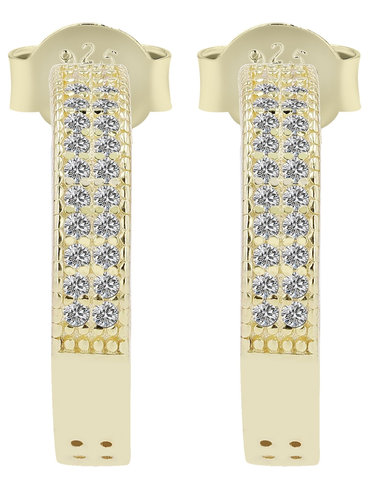 Adelia´s Paar Ohrstecker »Damen Ohrringe ¿ Ohrstecker aus 925 Silber mit Zirkonia«