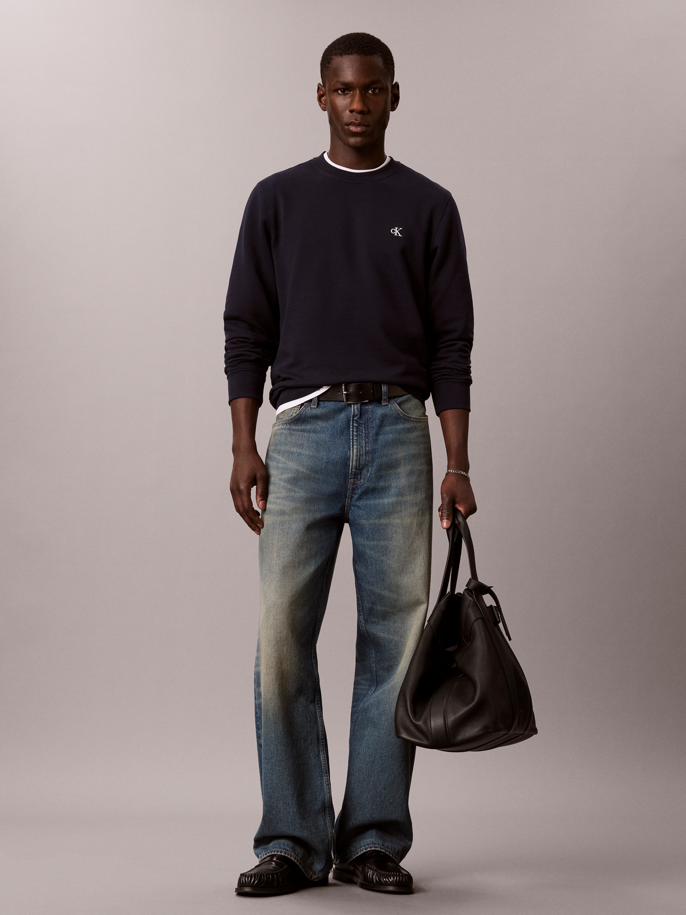 Calvin Klein Jeans Sweatshirt , Rundhalsuasschnitt, Regular Fit, Logo-Stickerei
