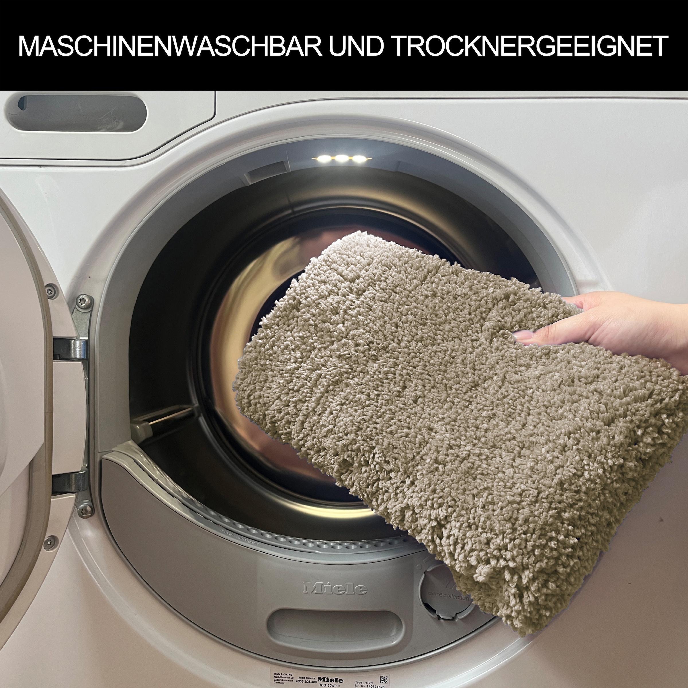 OTTO home Badematte »Inga, Badezimmer Teppich, Badvorleger« Höhe 20 mm rutschhemmend beschichtet fußbodenheizungsgeeignet | schnell trocknend | strapazierfähig Badteppich, unifarben, weich, als halbrund und rechteckig erhältlich