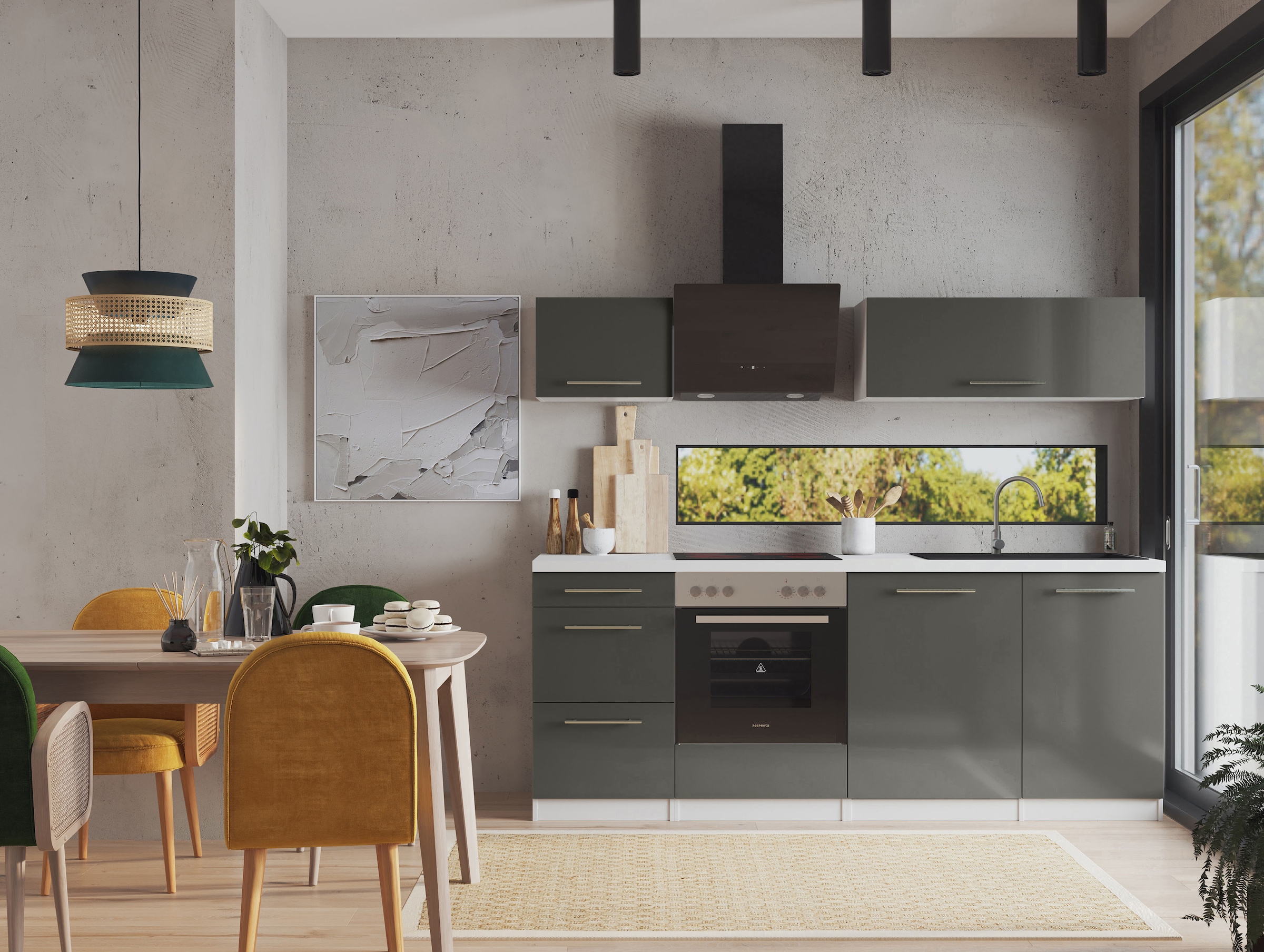 RESPEKTA Küche »Amanda« Breite 220 cm, mit Soft-Close, exklusiver Konfiguration für OTTO