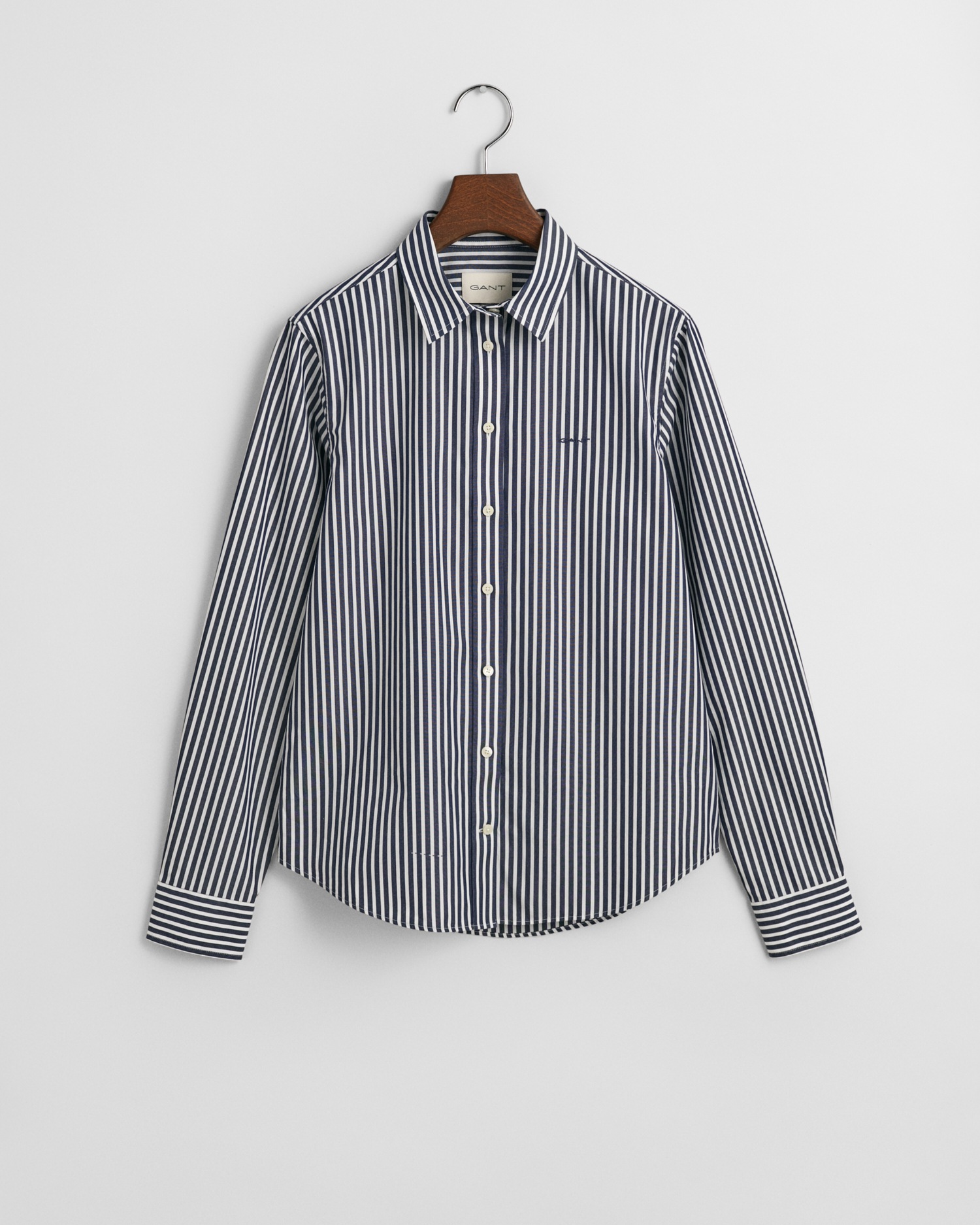 Gant Hemdbluse »REG POPLIN STRIPED SHIRT«, mit einer kleinen Logostickerei auf der Brust