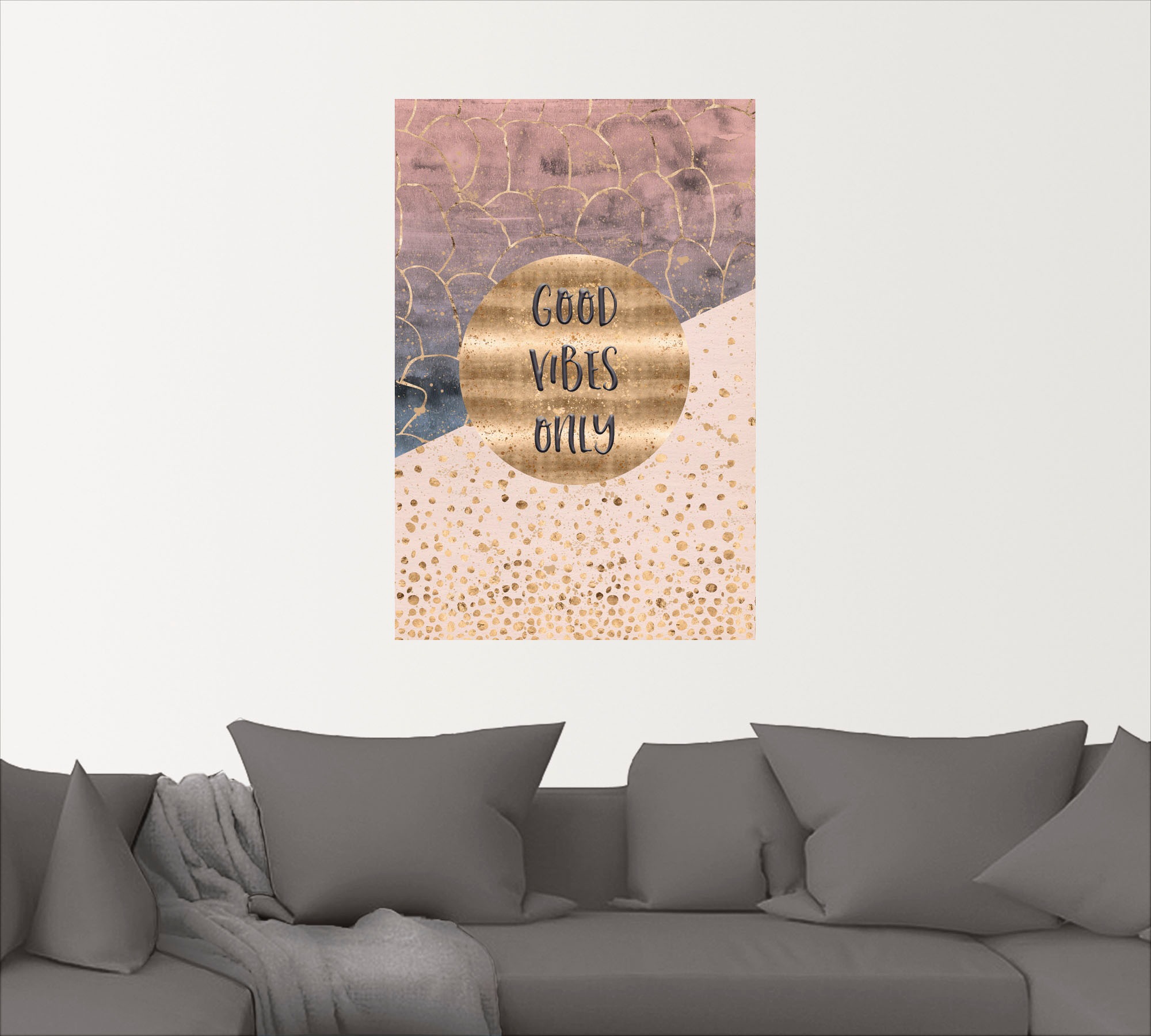 Artland Wandbild »Nur gute Schwingungen«, Sprüche & Texte, (1 St.), als Alubild, Outdoorbild, Leinwandbild, Wandaufkleber, versch. Größen
