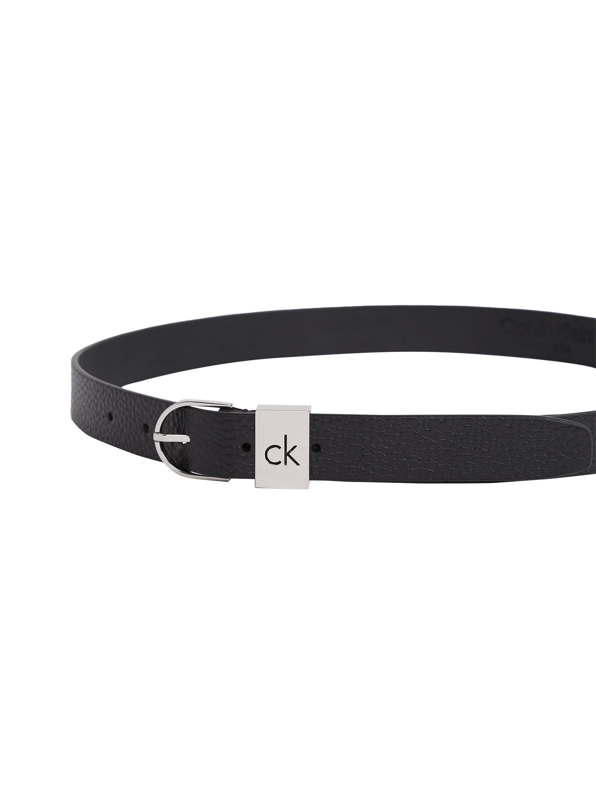Calvin Klein Ledergürtel »CK LOOP THIN ROUND BUCKLE 2.5«, Logoprägung