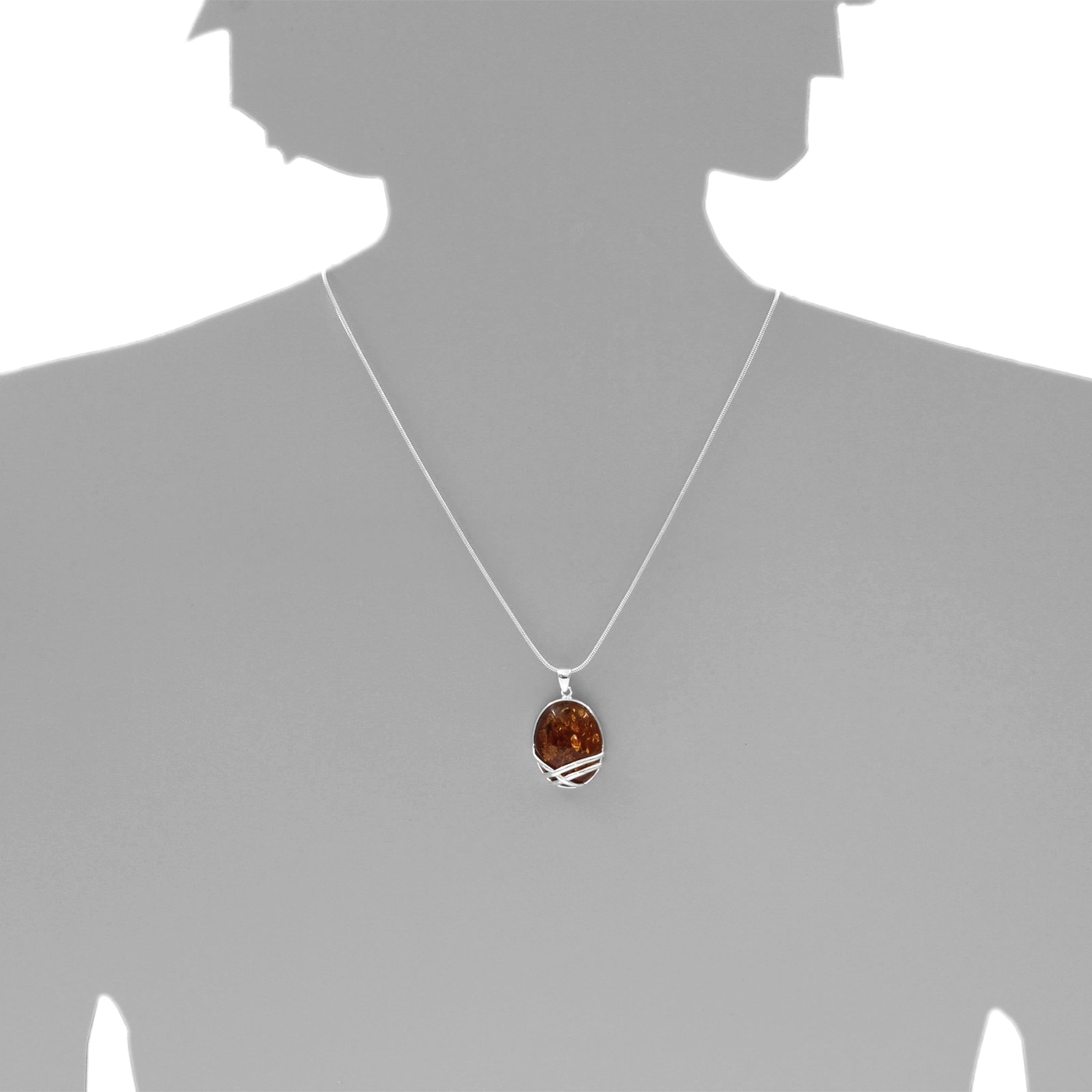 OSTSEE-SCHMUCK Kettenanhänger »- Hedra - Silber 925/000 - Bernstein«
