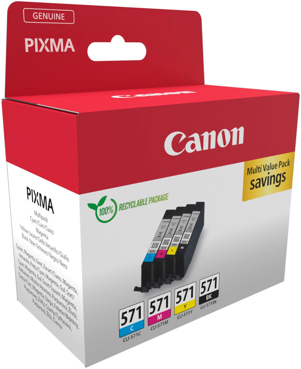Canon Tintenpatrone "CLI-571 Multipack" original Druckerpatrone 571