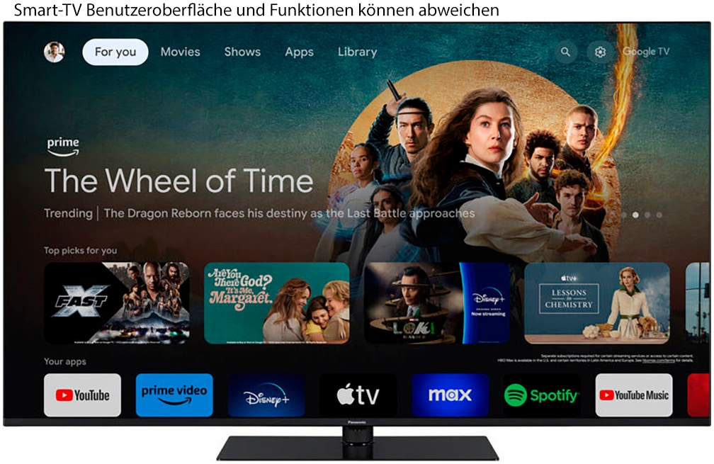 Panasonic LED-Fernseher »TN-65W70AEZ«, 4K Ultra HD, Google TV-Smart-TV