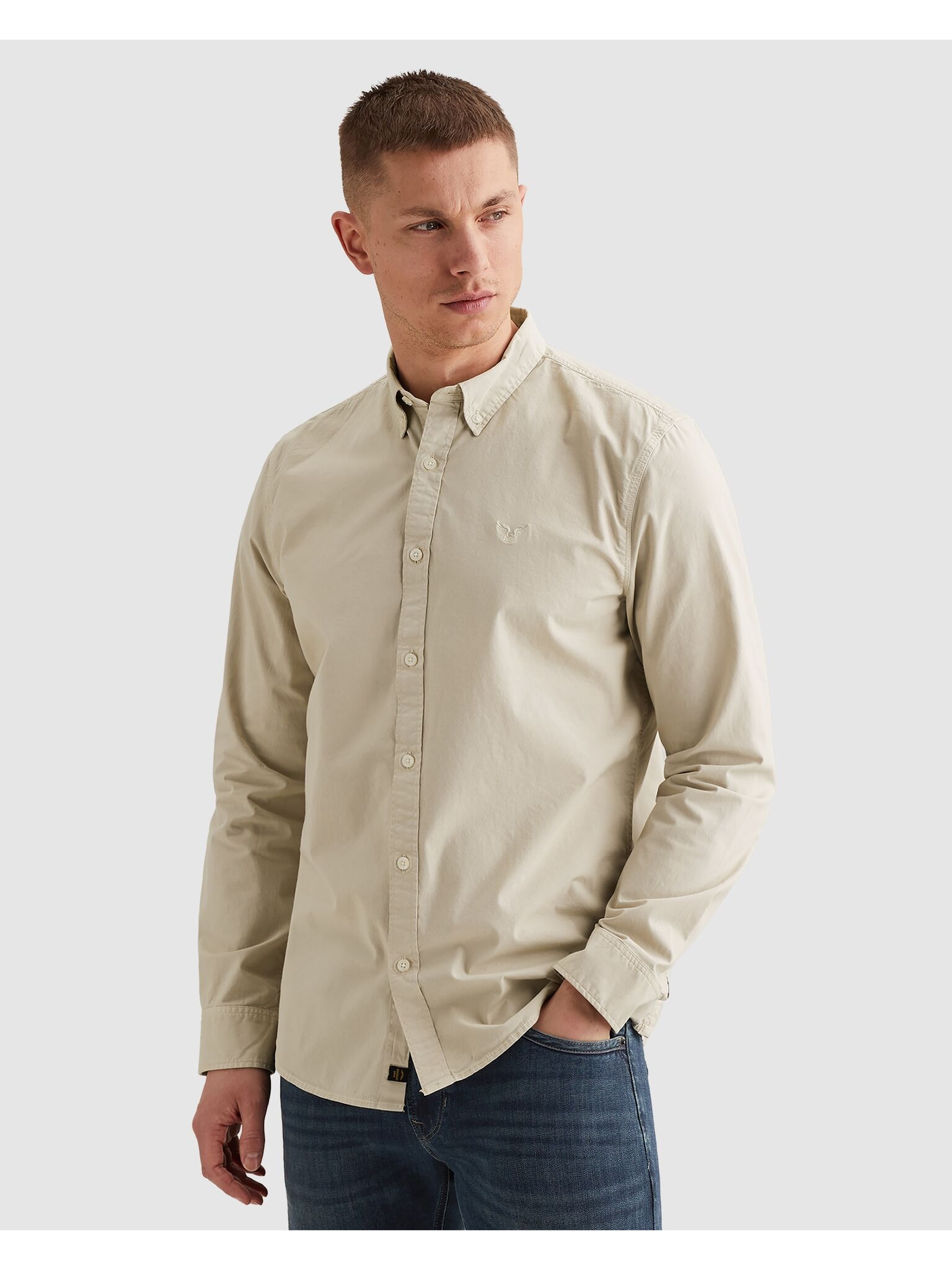 PME LEGEND Langarmhemd Button-down-Kragen
