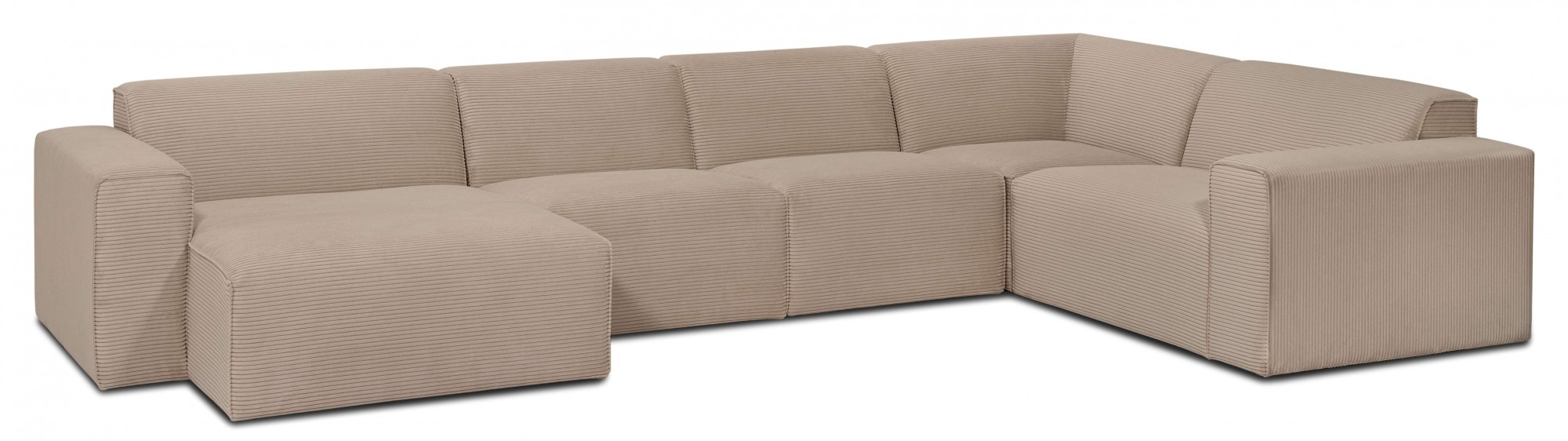 OTTO home Wohnlandschaft »Clayton Breite 371 cm, U-Form« in einem trendigen Cord-Bezug, verschiedene Kombinationen verfügbar