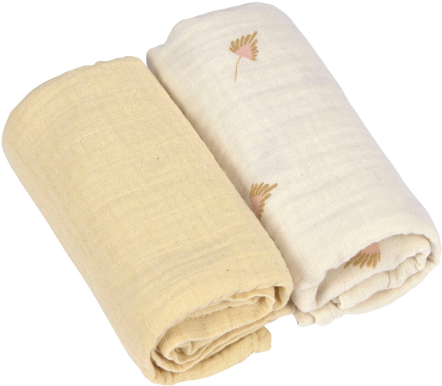 LÄSSIG Stoffwindeln »LÄSSIG X Raddis® Cotton, Einschlag- und Mulltuchset M, Curry«, (Set, 3 St.), mit wiederverwendbarem Baumwollbeutel