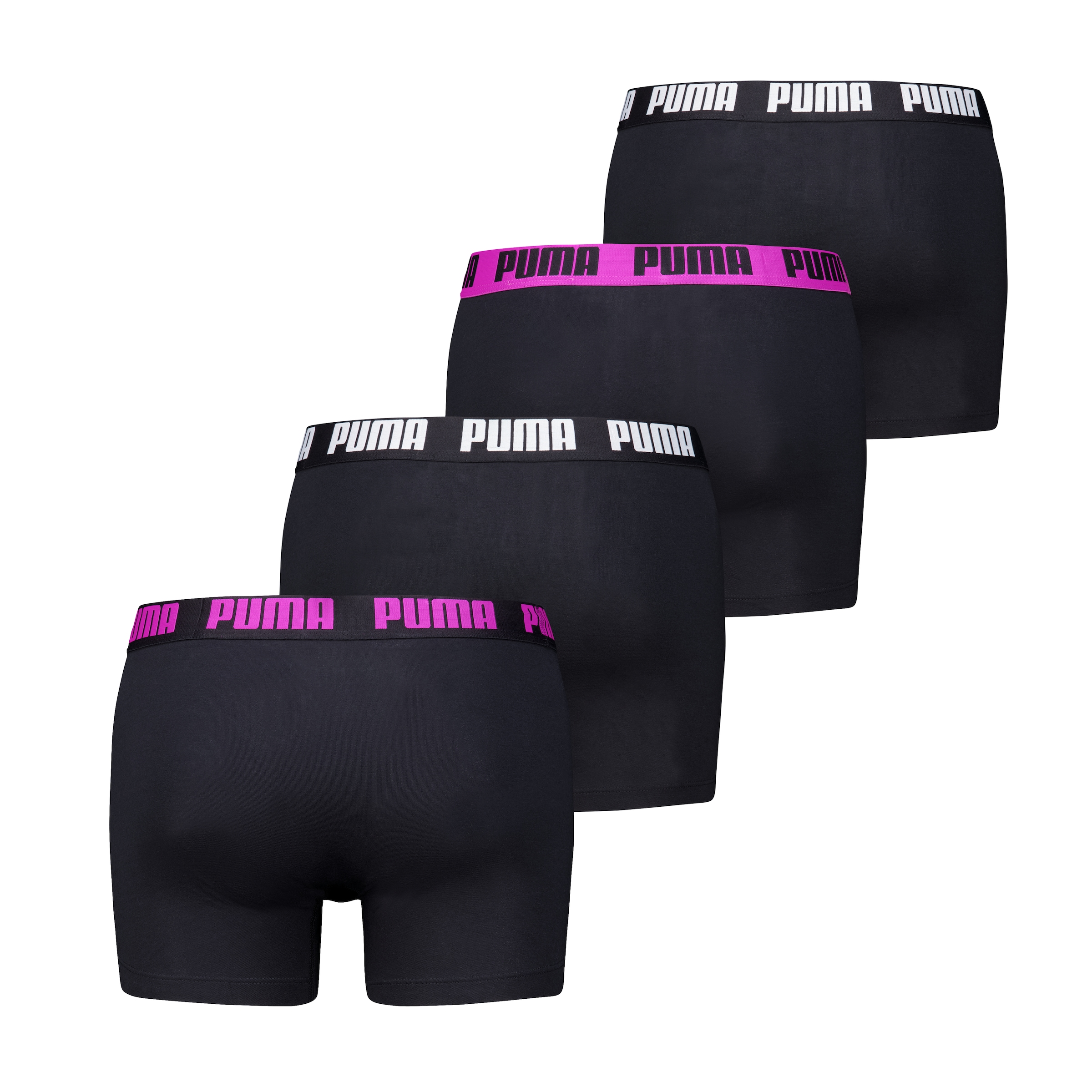 PUMA Boxershorts »PUMA MEN EVERYDAY BOXER 4P ECOM« Packung, 4er Pack,  mit breitem Logo-Webbund