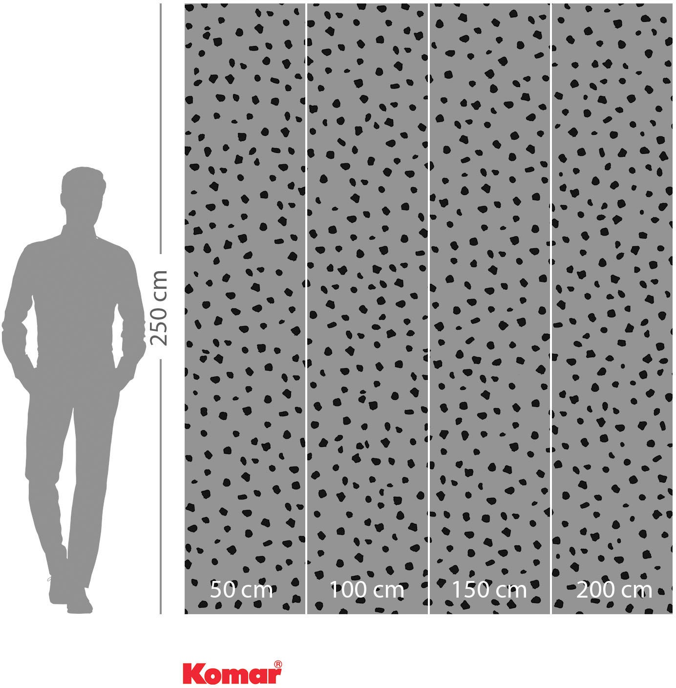 Komar Vliestapete »Digitaldruck Vlies - Dipple Dapple - Größe 200 x 250 cm«, bedruckt, Wohnzimmer, Schlafzimmer