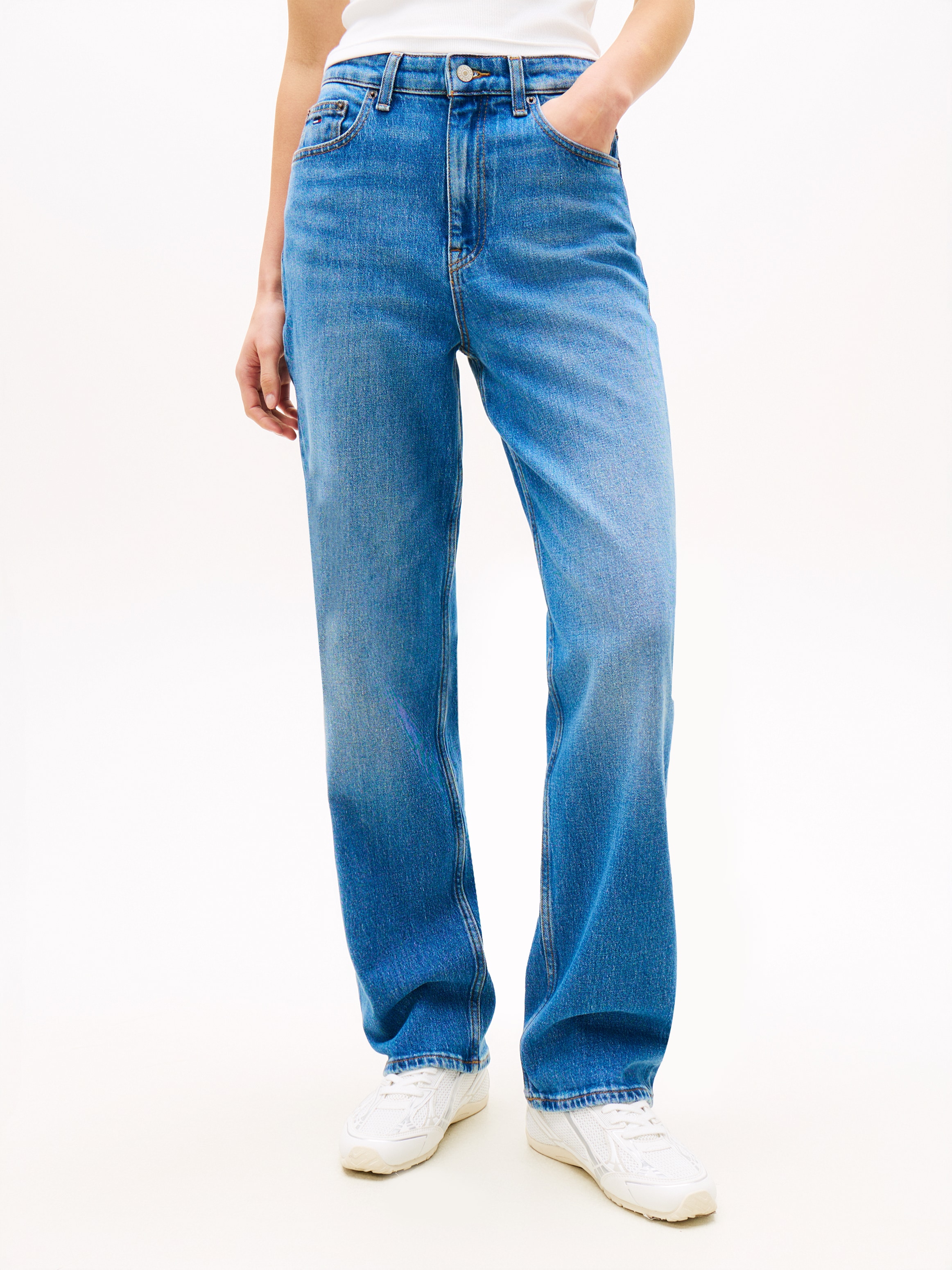 Tommy Jeans Straight-Jeans »LAYLA HR SLIM STR« High Waist, Baumwoll-Qualität