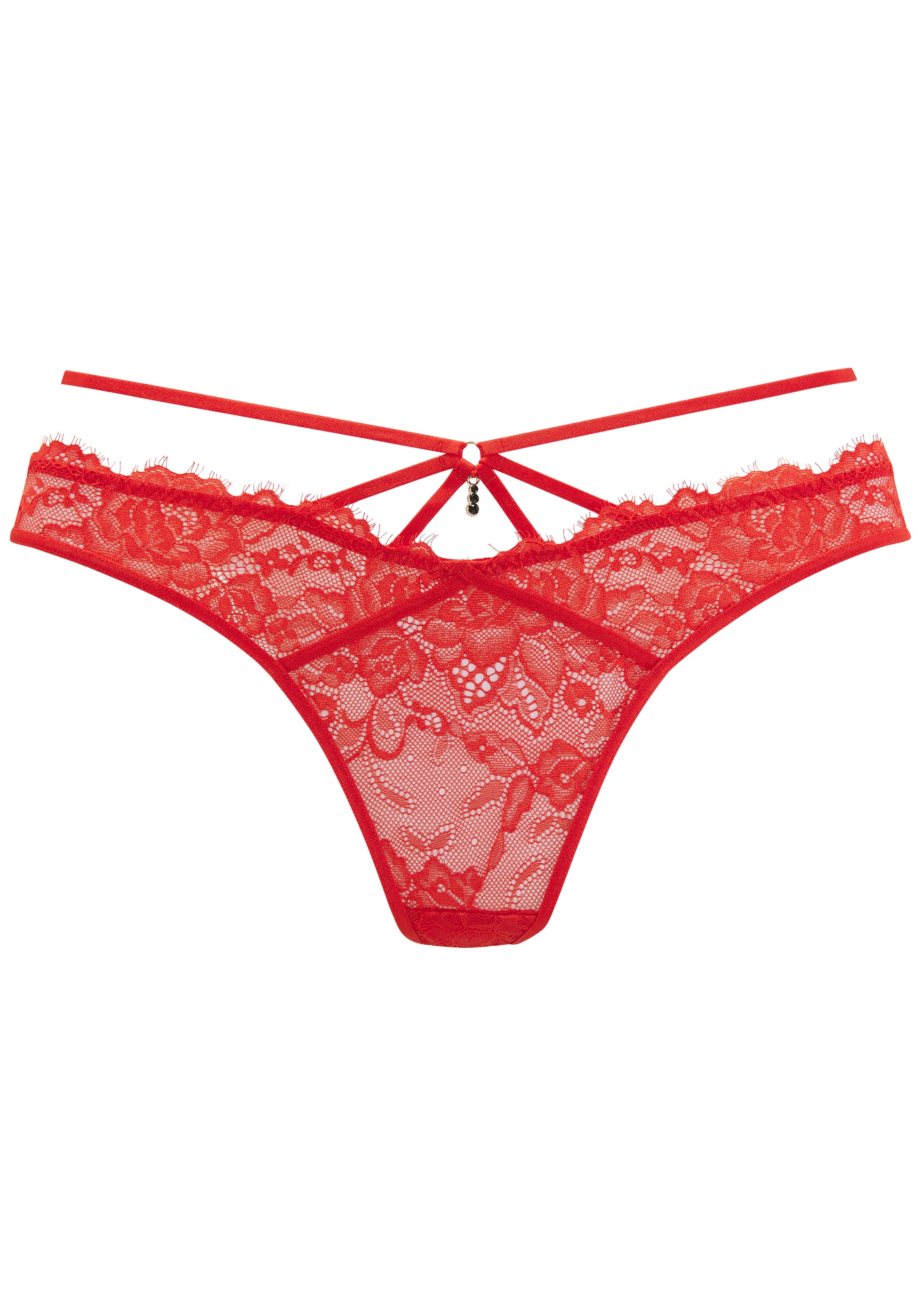 LASCANA String »Samara«, mit verführerischem Bänder-Detail und extravagantem Accessoire