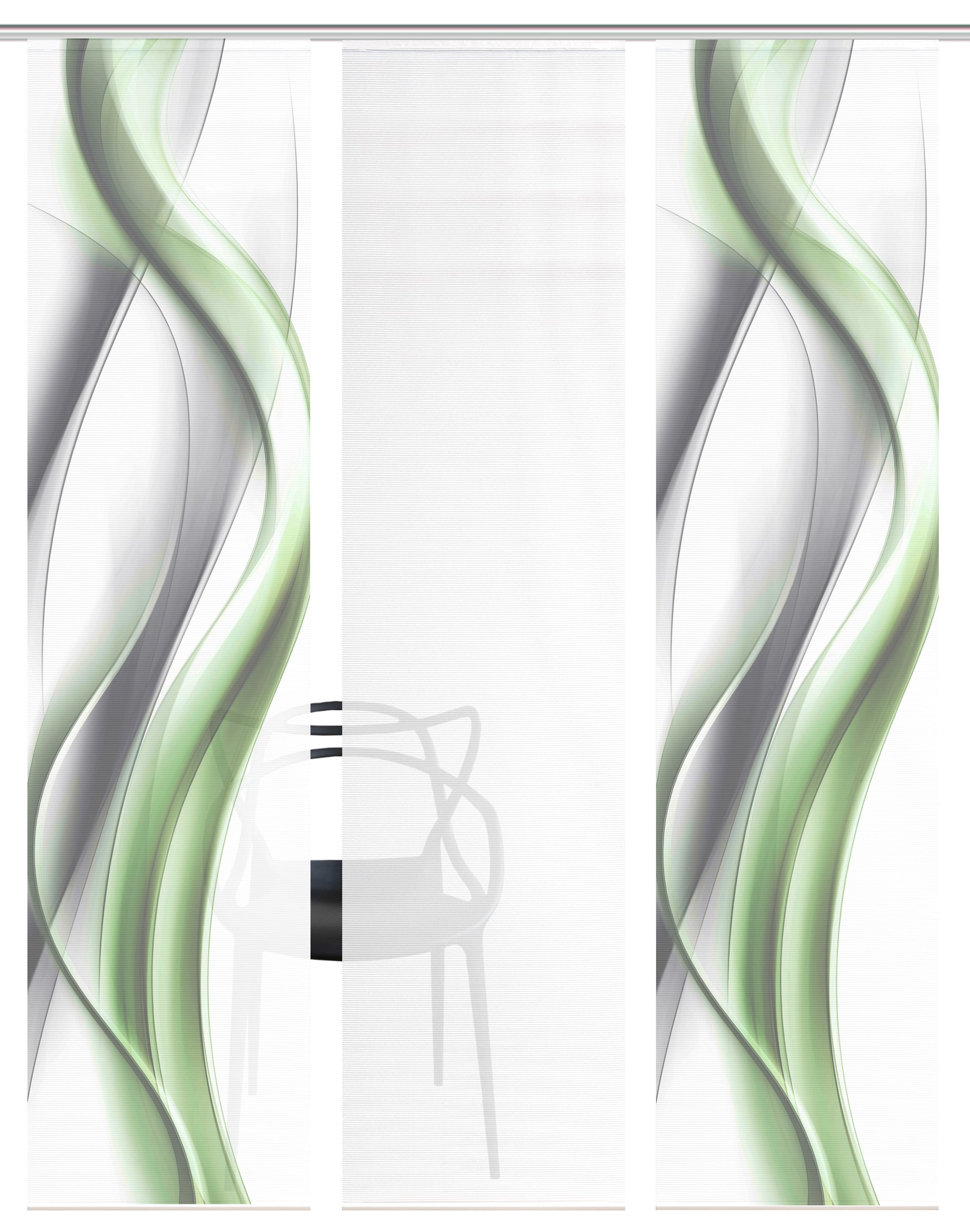 Vision S Schiebegardine »CARA« Paneelwagen 3 Stk. tlg. Schiebevorhang,Bambusoptik,Digitaldruck,SET