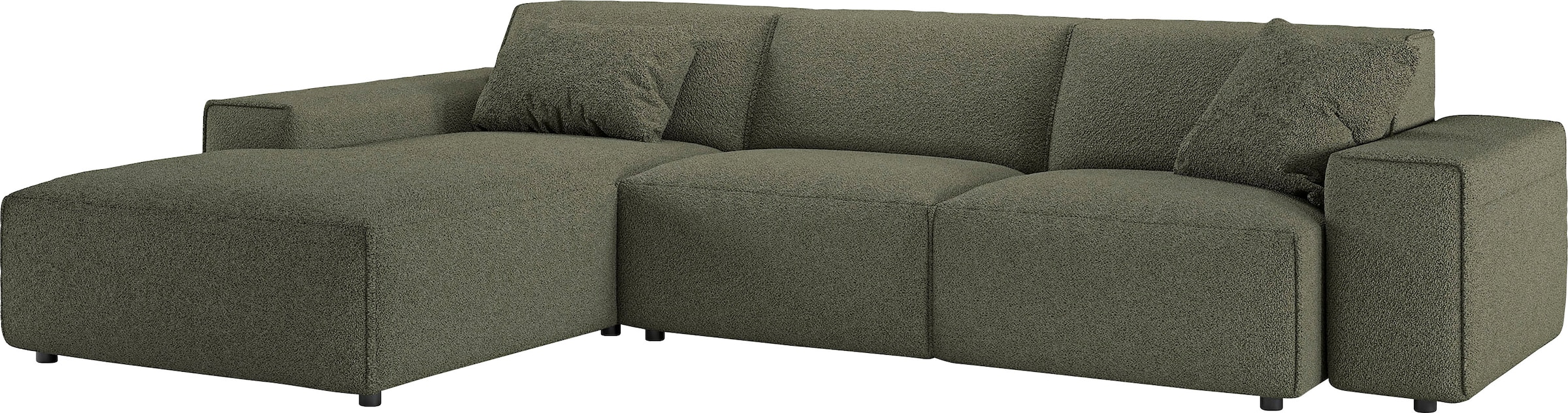 andas Ecksofa »Glimminge auch in Breitcord, Feincord, Bouclé + Easy care-Bezug«, L-Form, Breite 294, Zierkissen