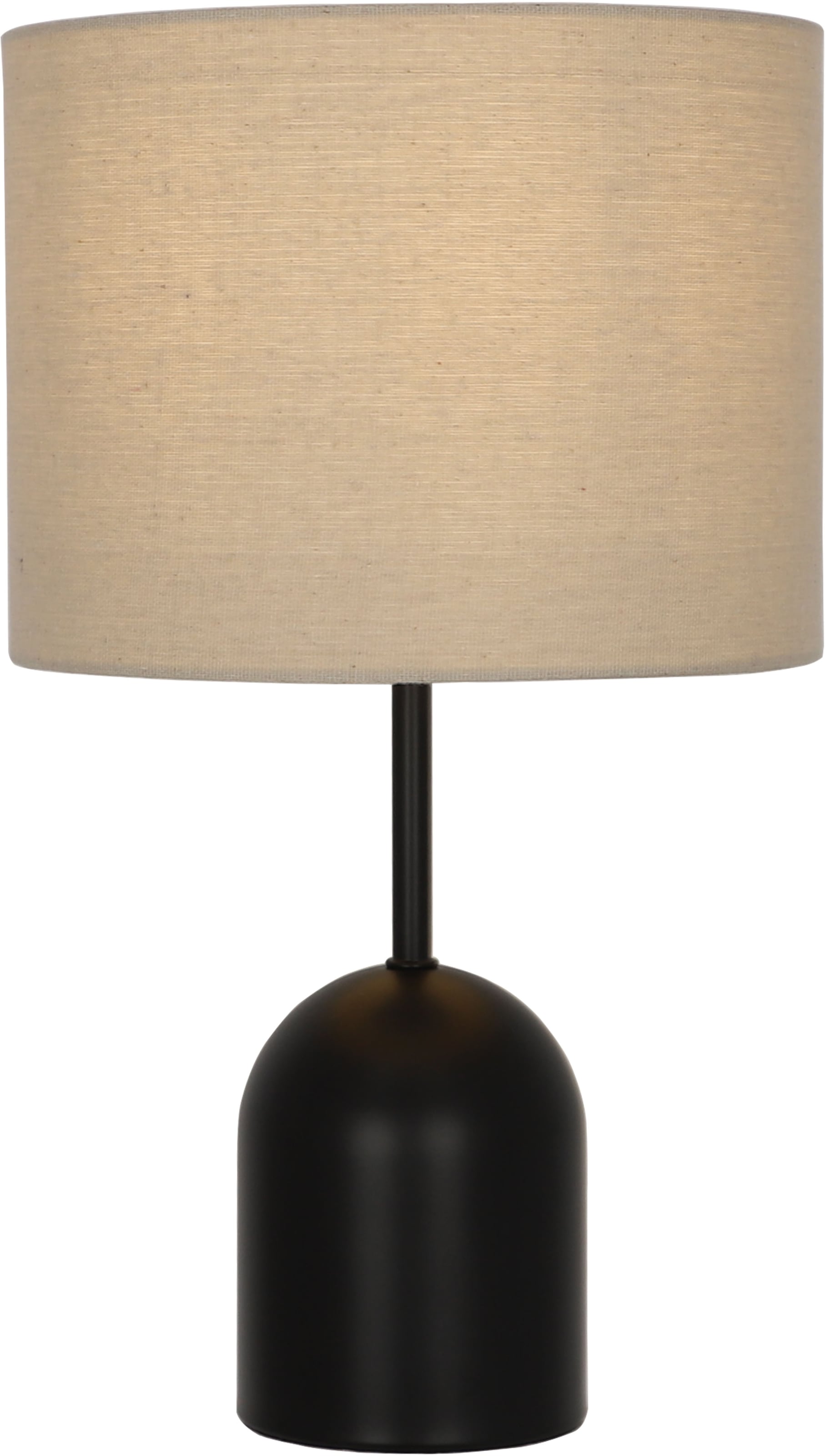 OTTO home Tischleuchte »Charleen« E27 1 Stk. LED max. 6 Watt, Metallfuß, Leinenschirm Ø 23 cm