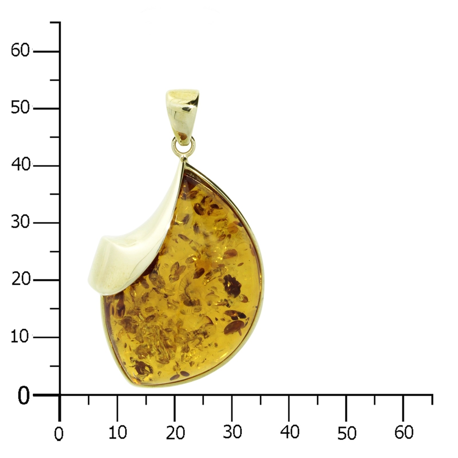 OSTSEE-SCHMUCK Kettenanhänger »- Jula 51 mm - Gold 333/000 - Bernstein«