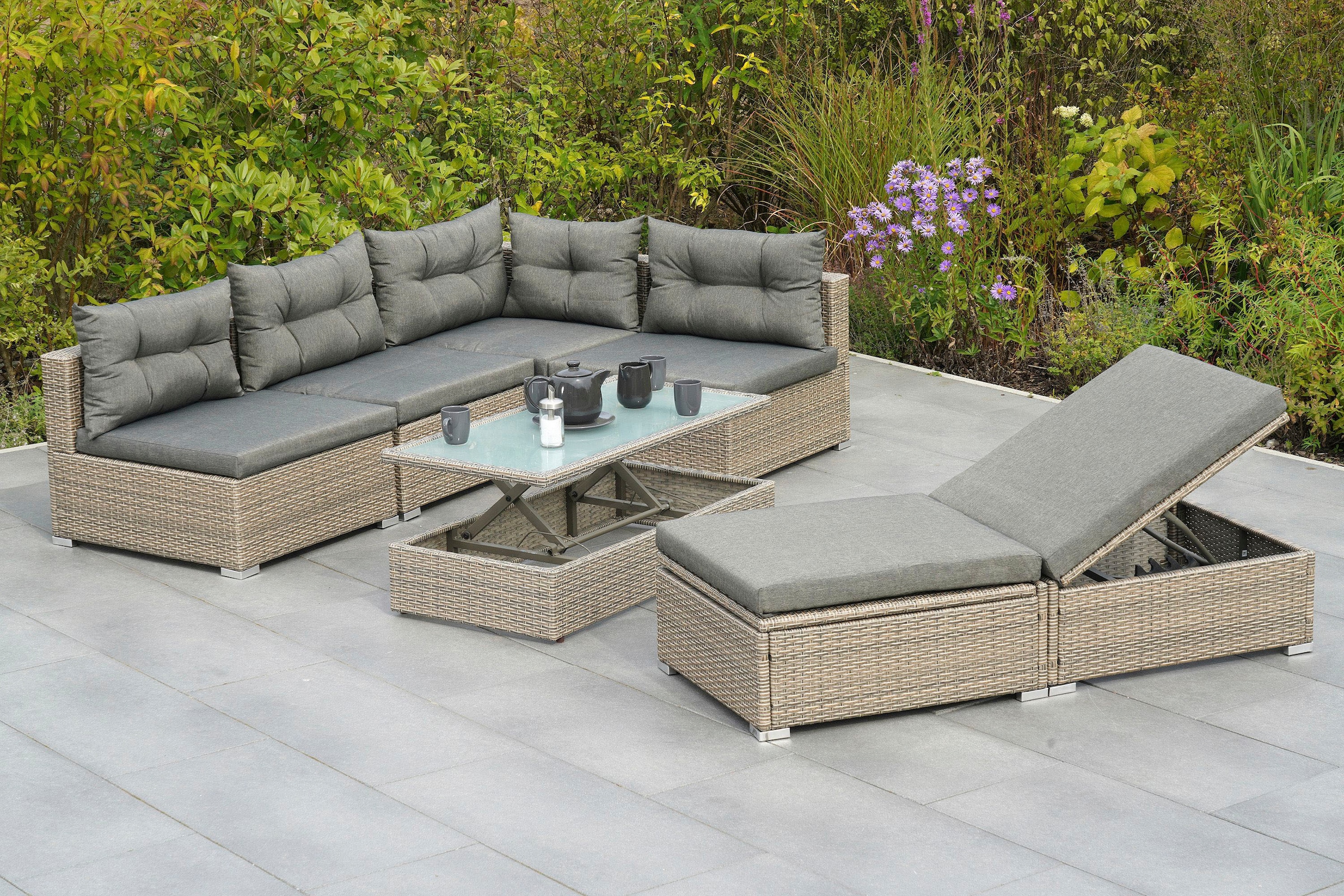 MERXX Gartenlounge-Set »Manzano«, inkl. im Online Shop (7 Auflagen OTTO tlg.)