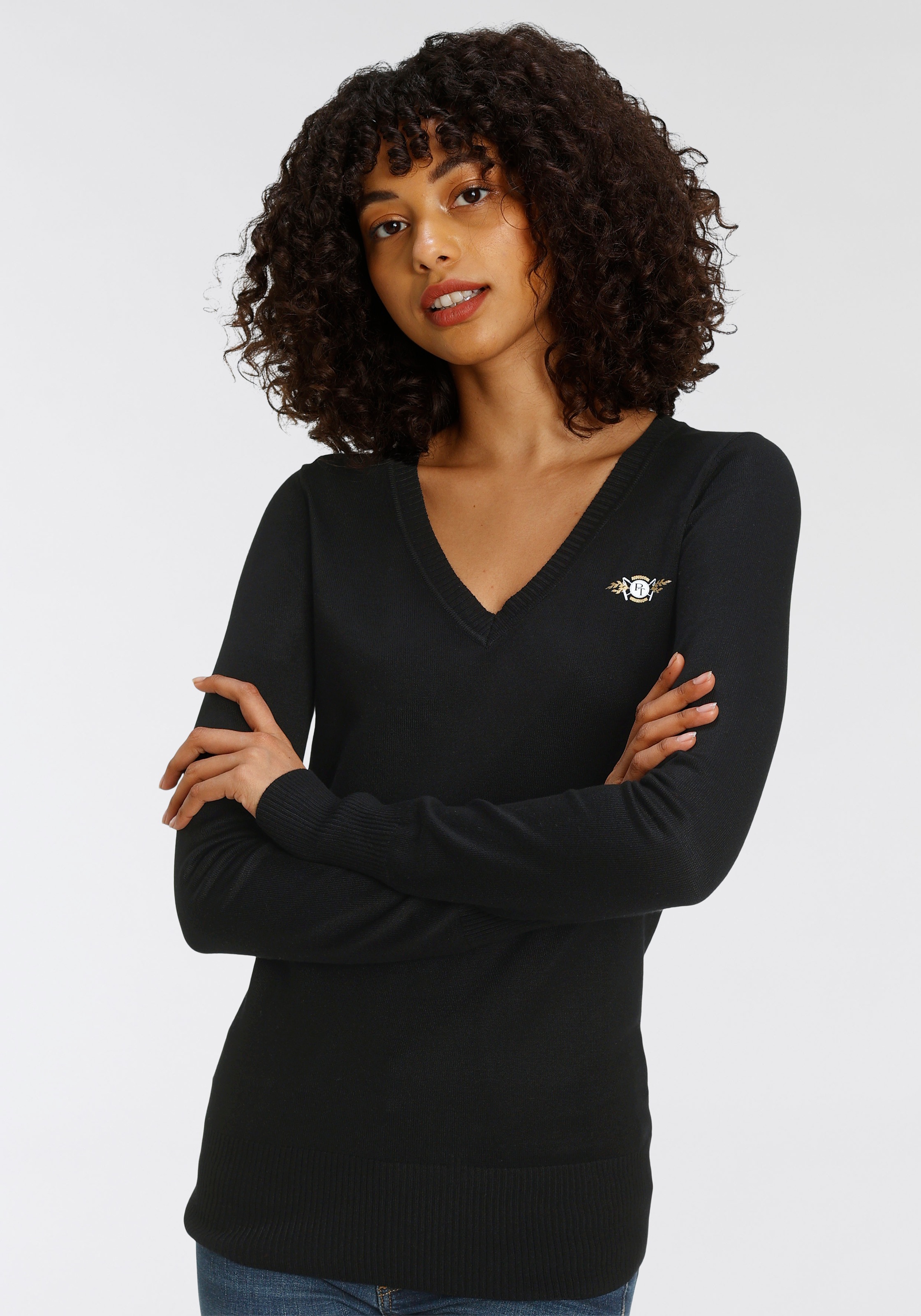 TOM TAILOR Polo Team Streifenpullover, (Packung, 2 tlg., 2er-Pack), im Doppelpack mit uni