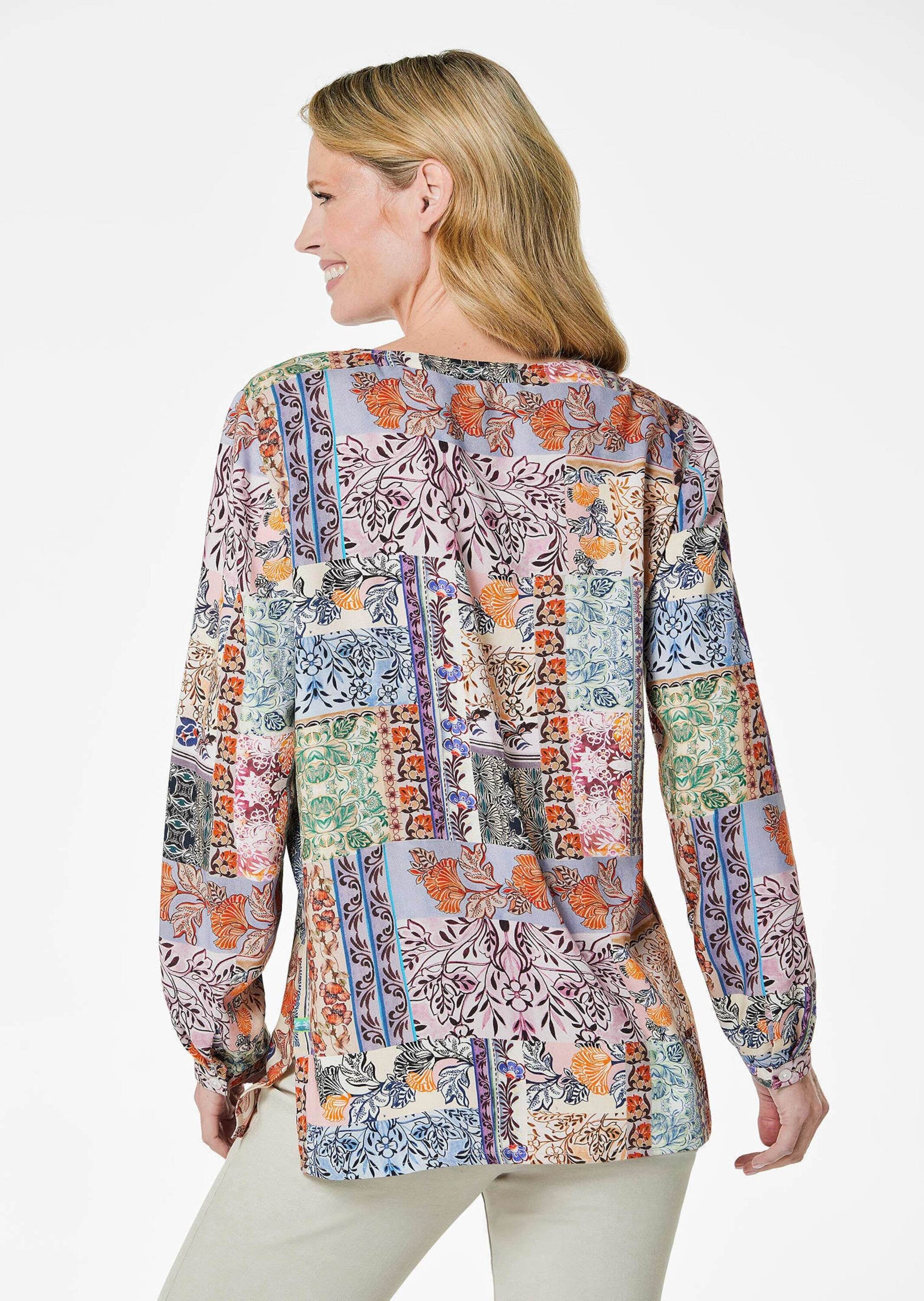 GOLDNER Schlupfbluse »Kurzgröße Druckbluse«
