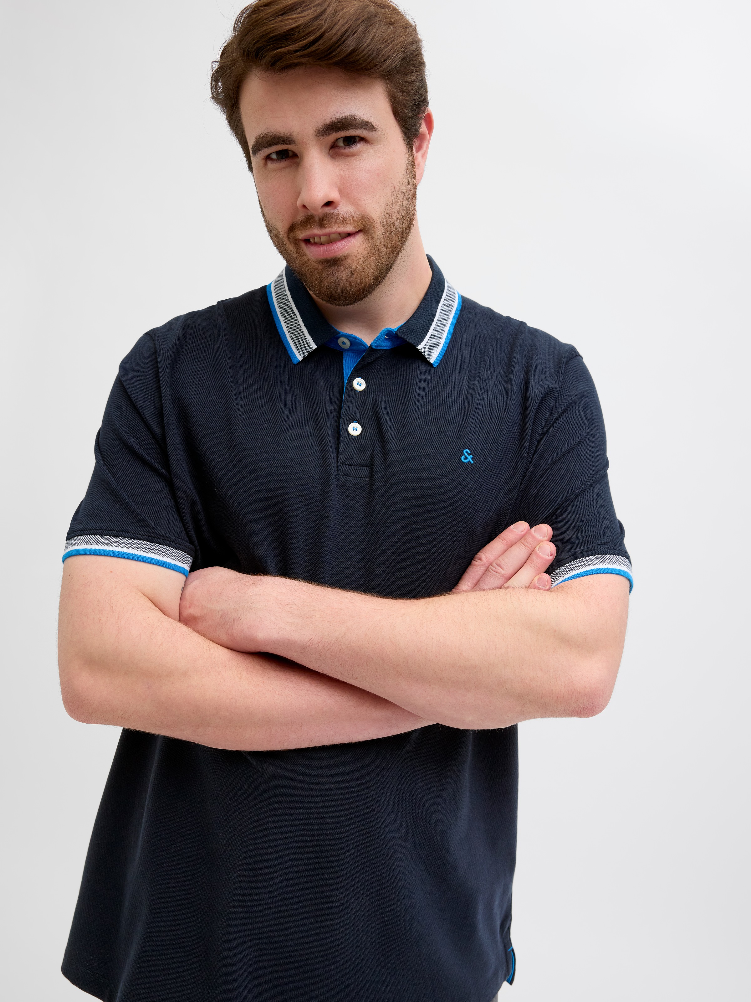Jack & Jones PlusSize Poloshirt »JJEPAULOS POLO SS NOOS PLS«, mit Logo Stickerei