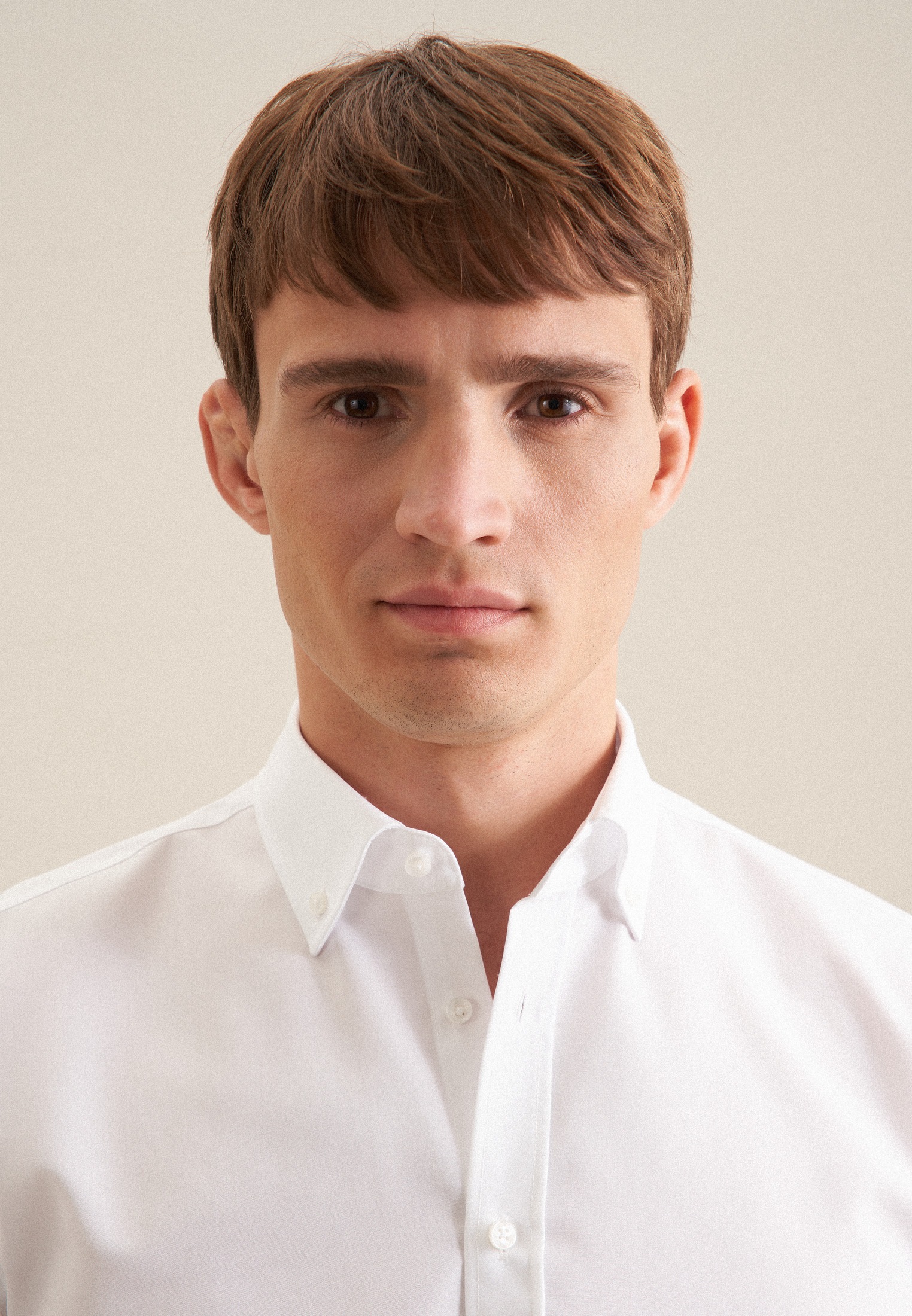 seidensticker Businesshemd »Shaped«, Shaped Langarm Button-Down-Kragen Uni