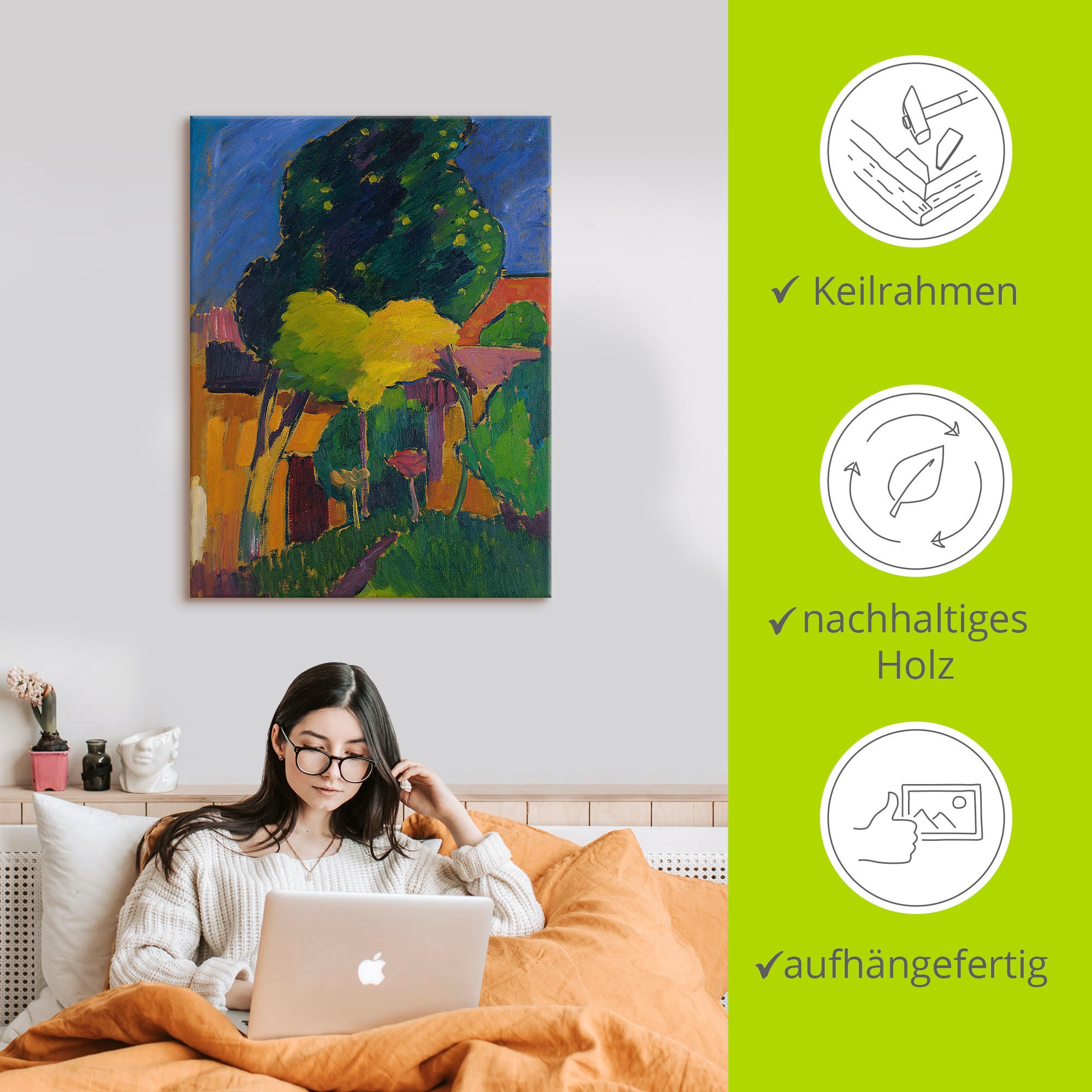 Artland Leinwandbild »Murnau. 1908« Garten 1 Stk. tlg. auf Holzrahmen gespannt