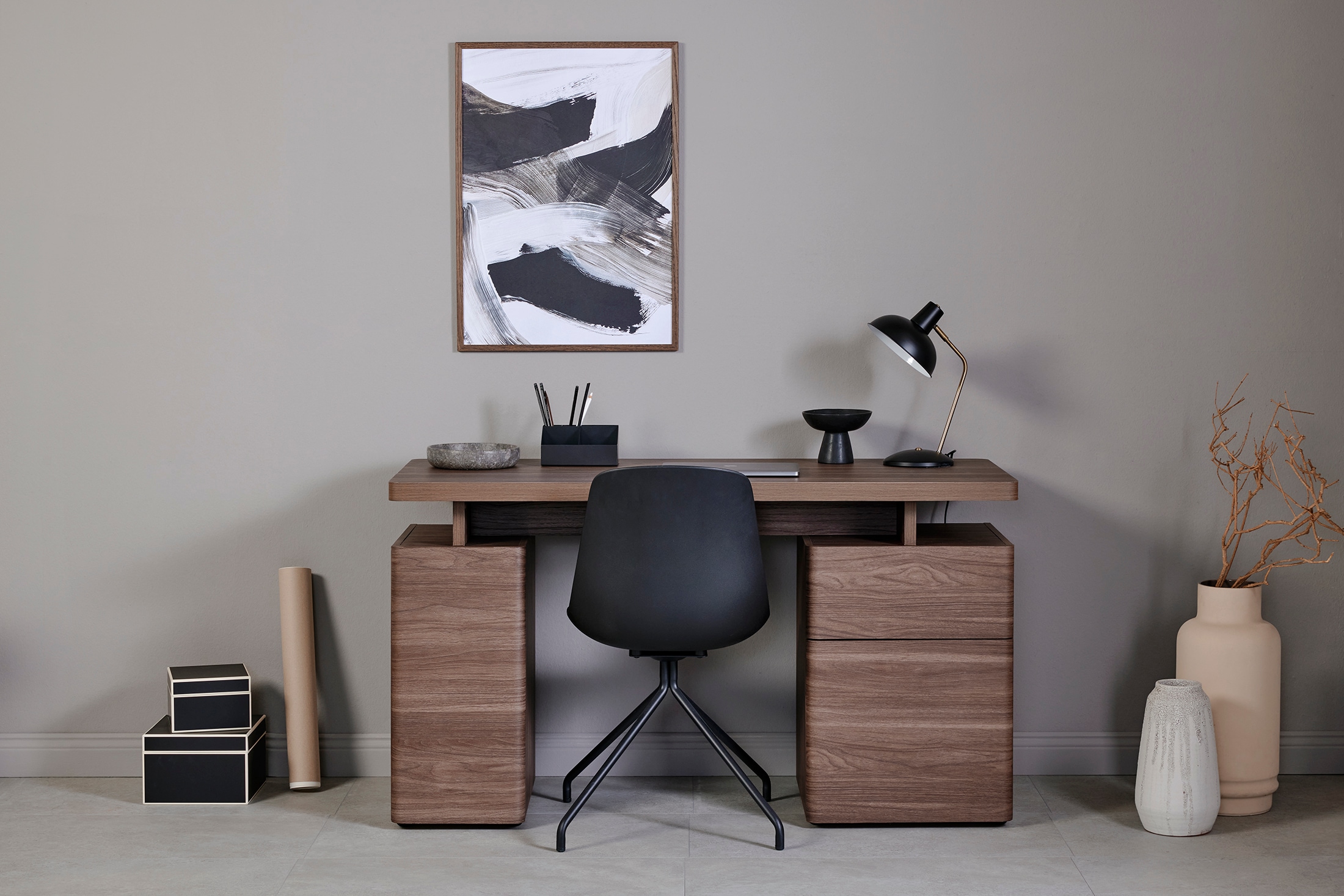 Jahnke Schreibtisch »CU-LIBRE 140« 1 Stk. tlg. platzsparender Arbeitsplatz, 1 Schublade und 2 Türen, 135 cm