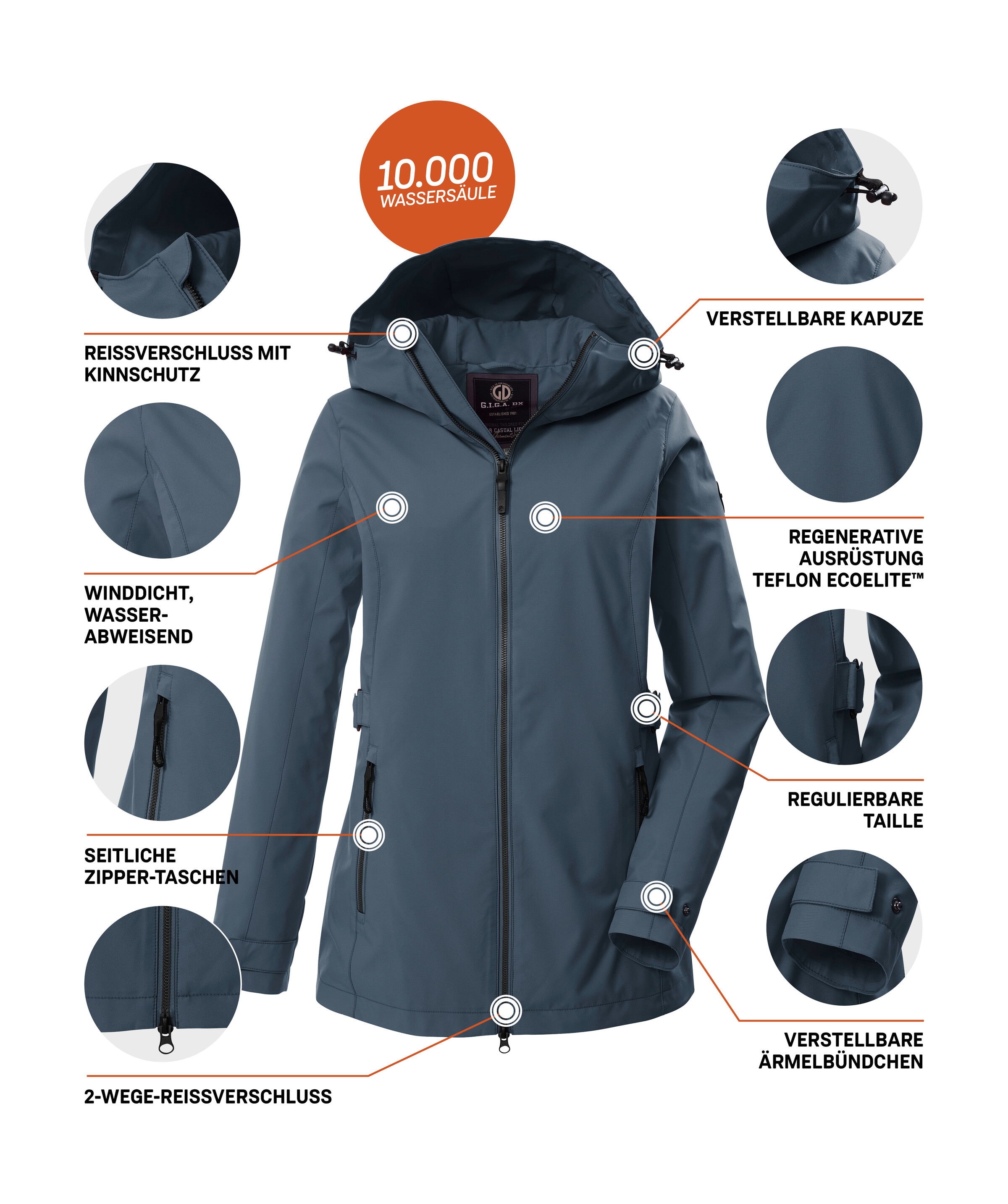 G.I.G.A. DX by killtec Funktionsjacke »GS 114 WMN JCKT« Atmungsaktiv, winddicht, wasserabweisend, Teflon EcoElite™