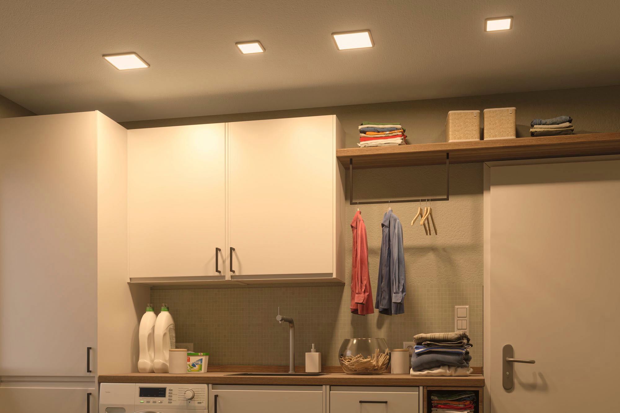 Paulmann LED Bad-Einbauleuchte »Areo«, Schutzart IP44, Gr. 17,5 x 17,5 cm, inkl. LED Leuchtmittel