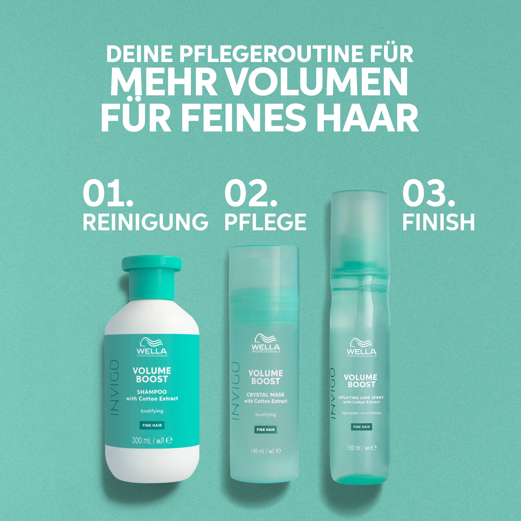 Wella Professionals Haarmaske »Volume Boost Crystal Mask« mehr Volumen, pflegend, ultimativer Glanz, perfekt für feines Haar