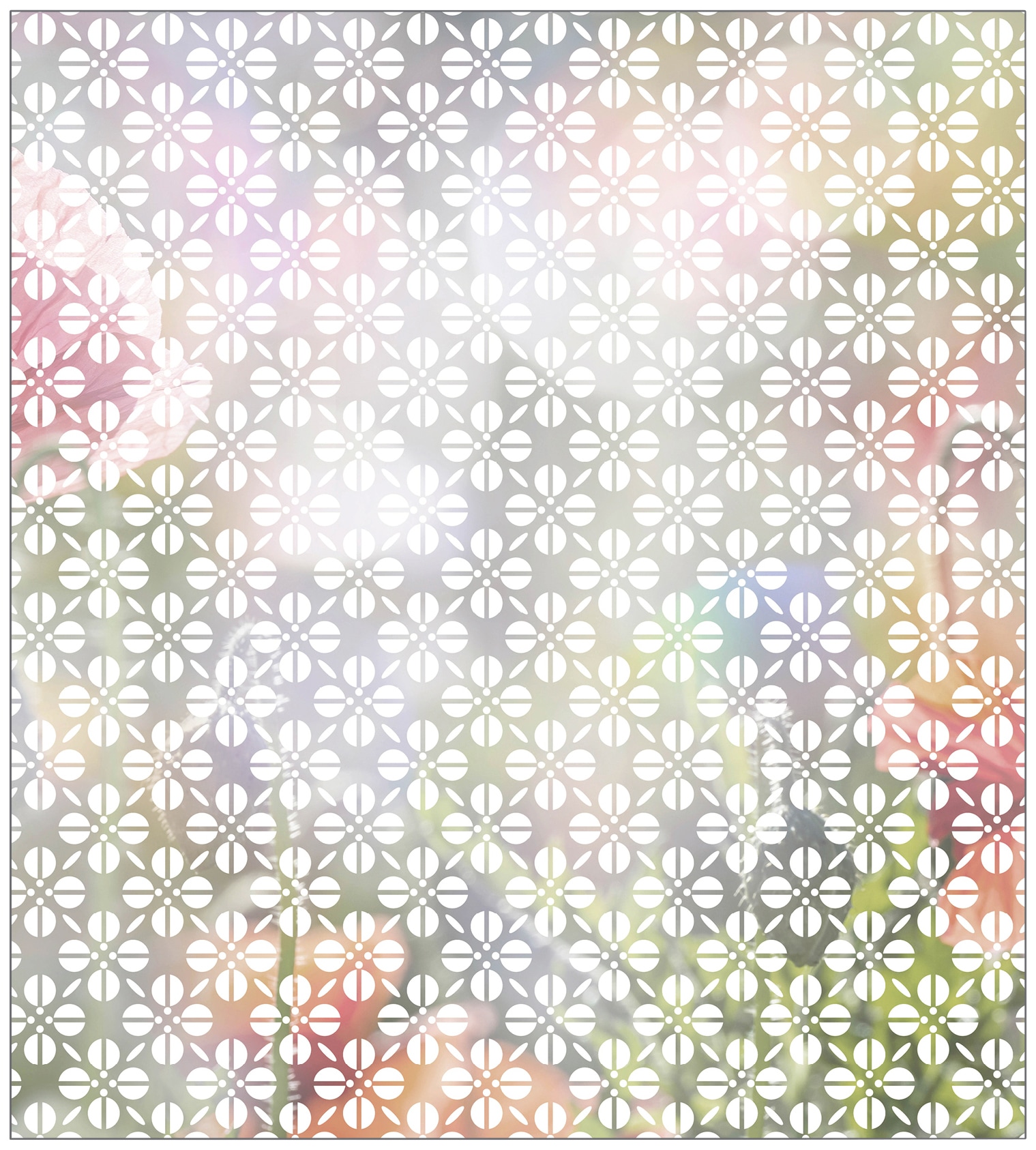 MySpotti Fensterfolie »Look Grafik Blumenmuster white«, halbtransparent,  glattstatisch haftend, 90 x 100 cm, statisch haftend kaufen bei OTTO
