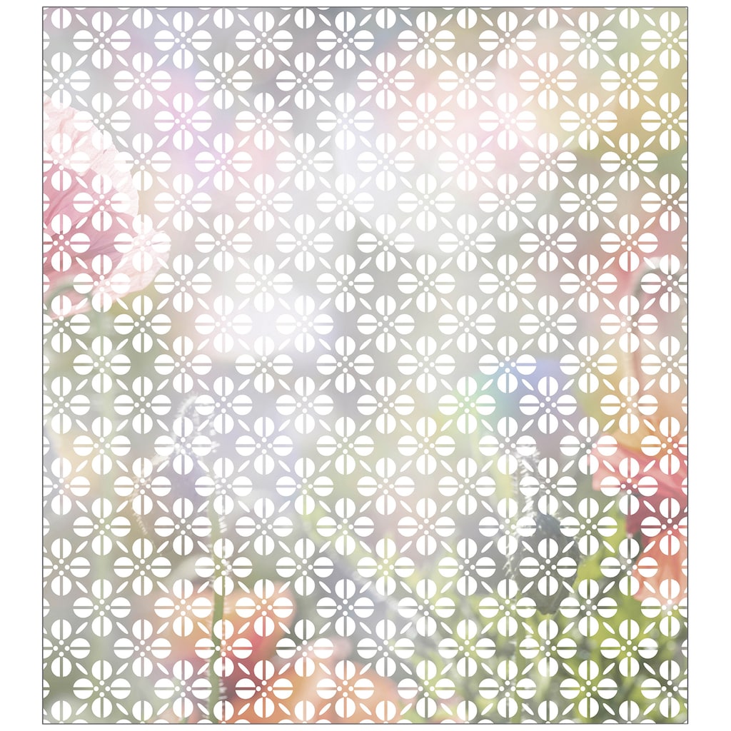MySpotti Fensterfolie »Look Grafik Blumenmuster white«, halbtransparent, glattstatisch haftend, 90 x 100 cm, statisch haftend