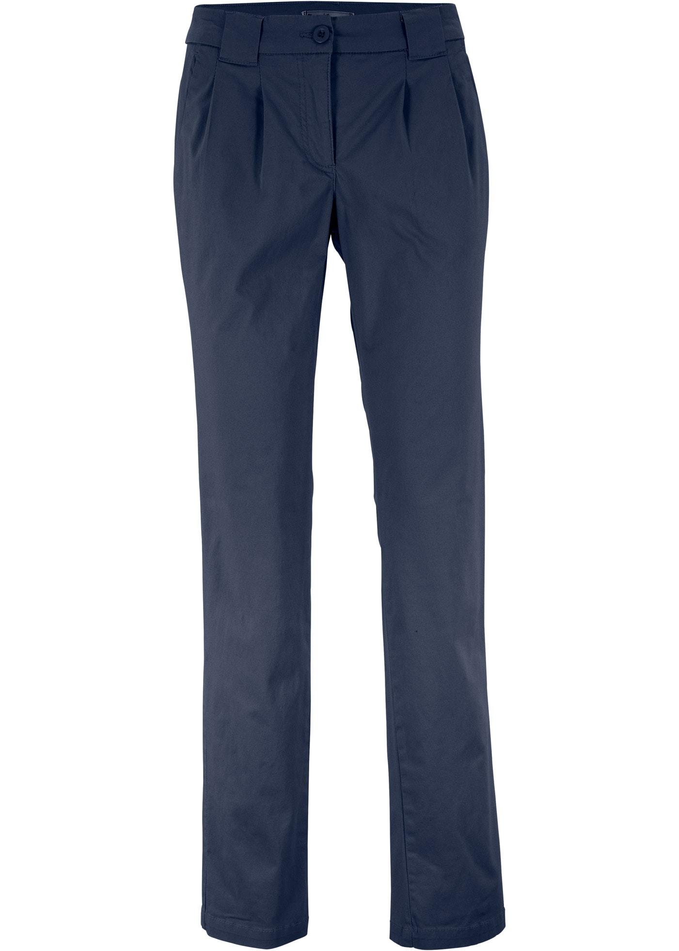 bonprix Chinohose  schmale Form, mit Bundfalten und praktischen Taschen