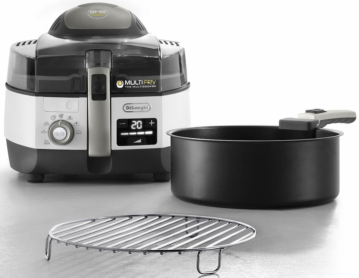 De'longhi Heißluftfritteuse »MultiFry EXTRA CHEF PLUS FH1396« 2300 W Multicooker, auch zum Brotbacken, Fassungsvermögen 1,7 kg in weiß