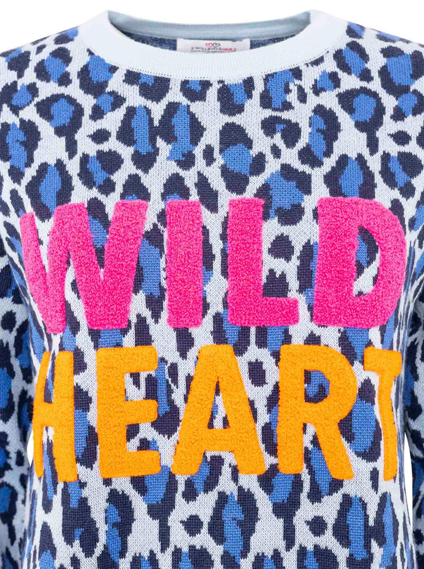 Zwillingsherz Strickpullover »"Wild Heart"«, mit Neon Aufschrift