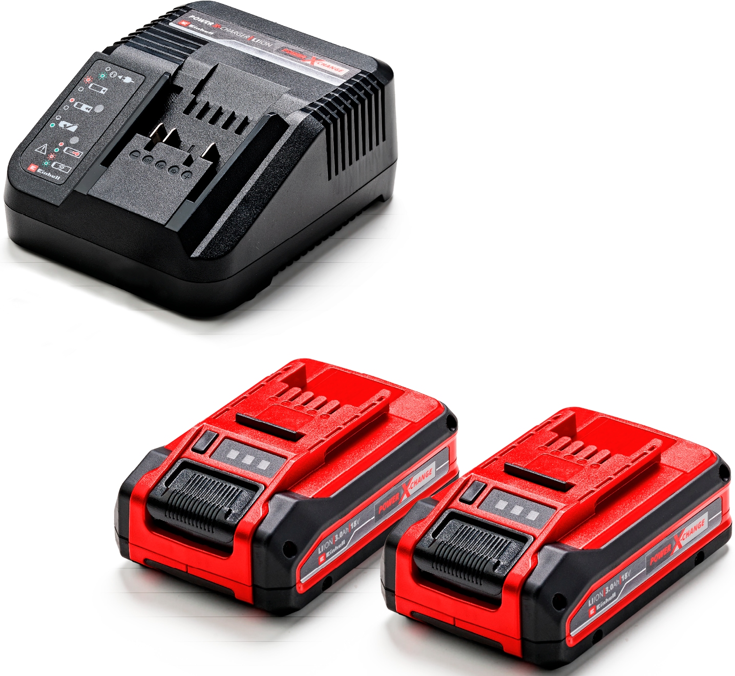 Einhell Elektrowerkzeug-Set »TE-TK 18/3 Li +2 (CD+AG+HD)«, Winkelschleifer/Schlagbohrschrauber/Bohrhammer inkl. 2xAkku 18V/3,0Ah