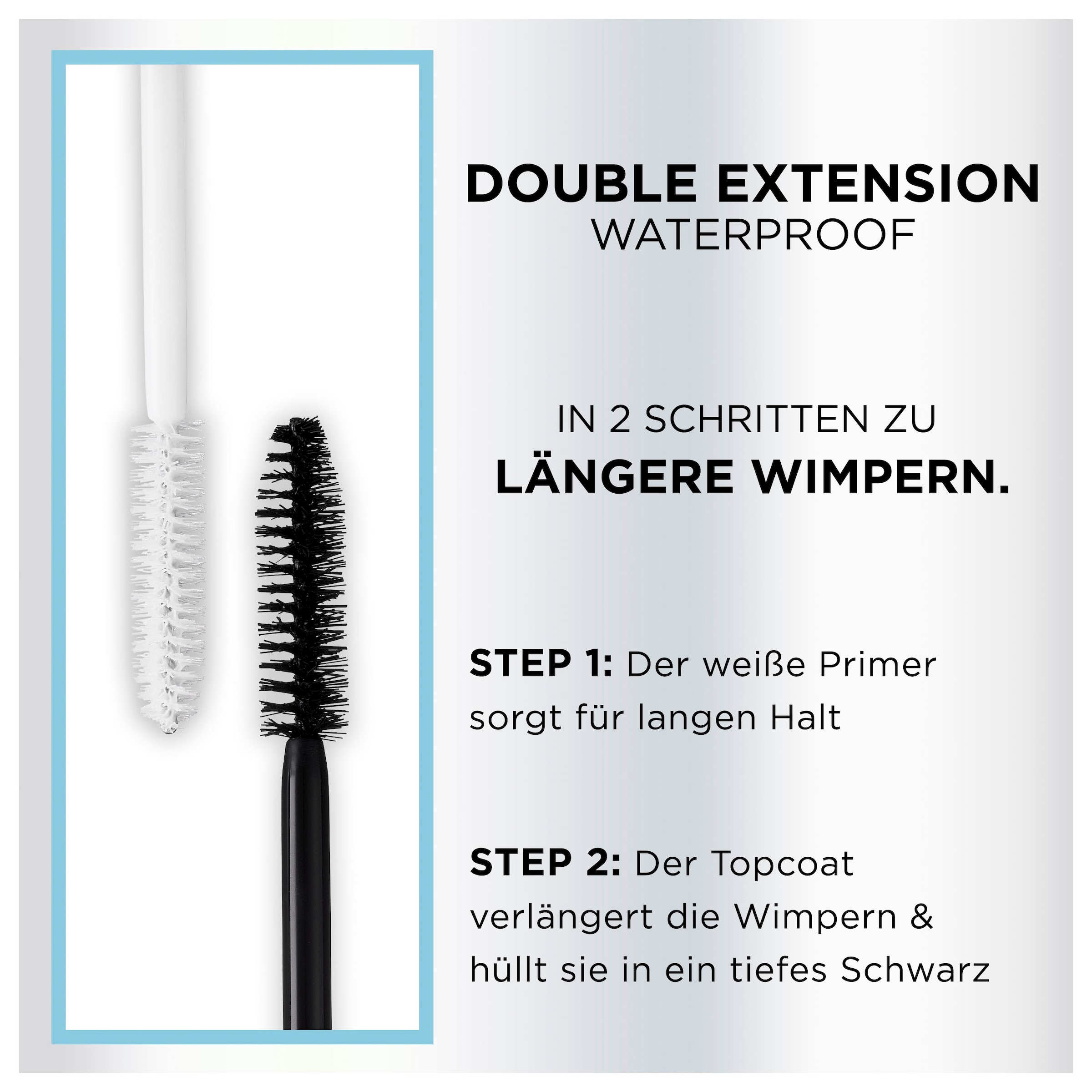 L'ORÉAL PARIS Mascara »Double Extension«, mit feinen Fasern