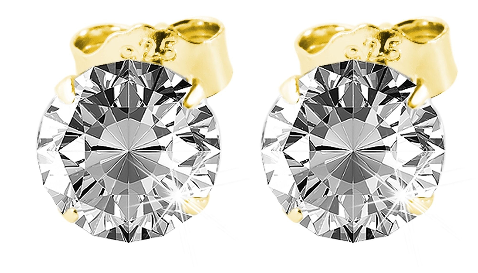 Adelia´s Paar Ohrstecker »Damen Ohrringe ¿ Ohrstecker aus 925 Silber mit Zirkonia«