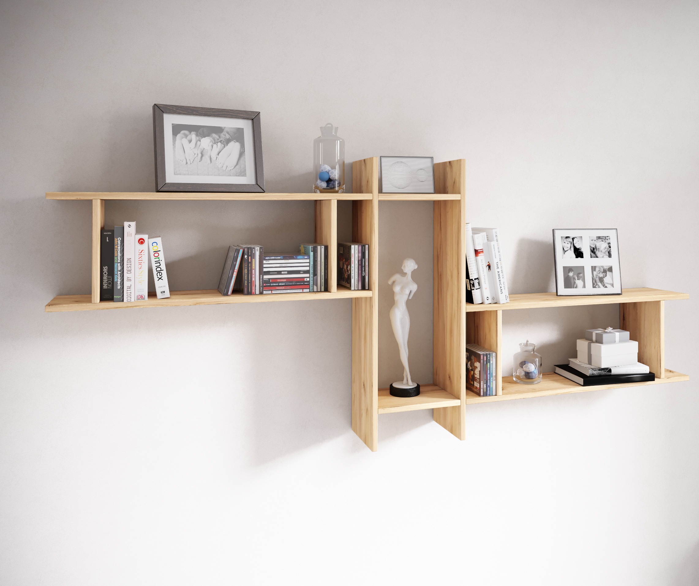 VCM Wandregal »Holz Wandregal Wandboard Hängeregal Board SirolaXL«