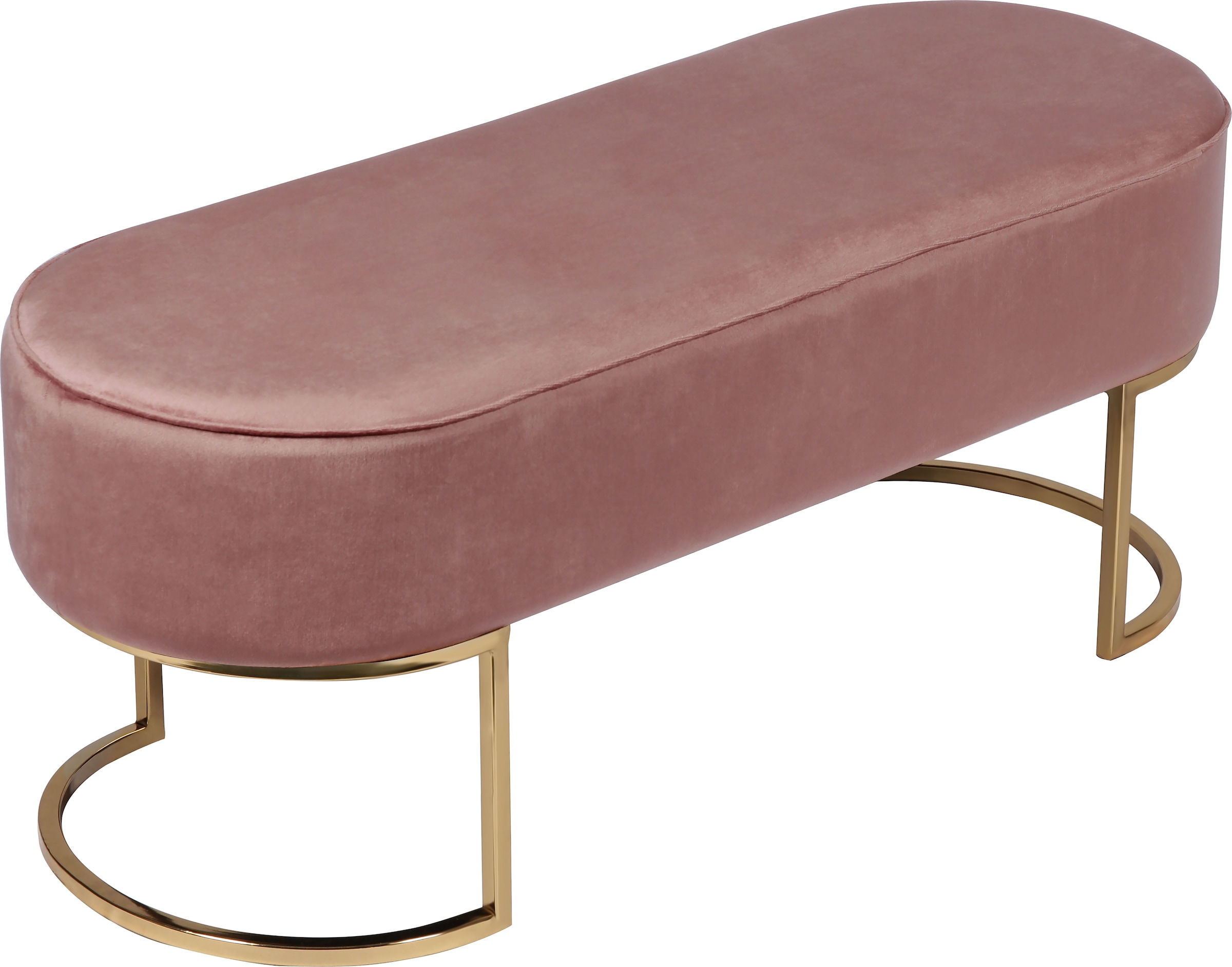 Kayoom Sitzbank »Pera 225, Edler Touch durch goldenes Gestell, Gemütliche Polsterung«, (1 St.), edles Design, bequem, samtweich, Dekorativ, Gemütliche Polsterung