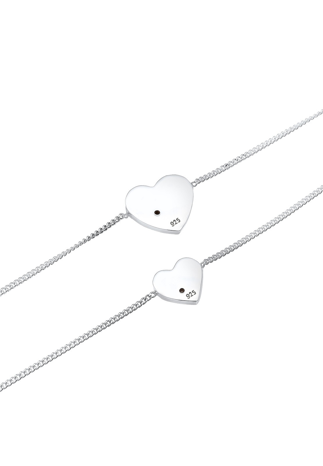 Elli Armketten Set »Armband Herz 925 Silber, mit Kristallen von Swarovski®«