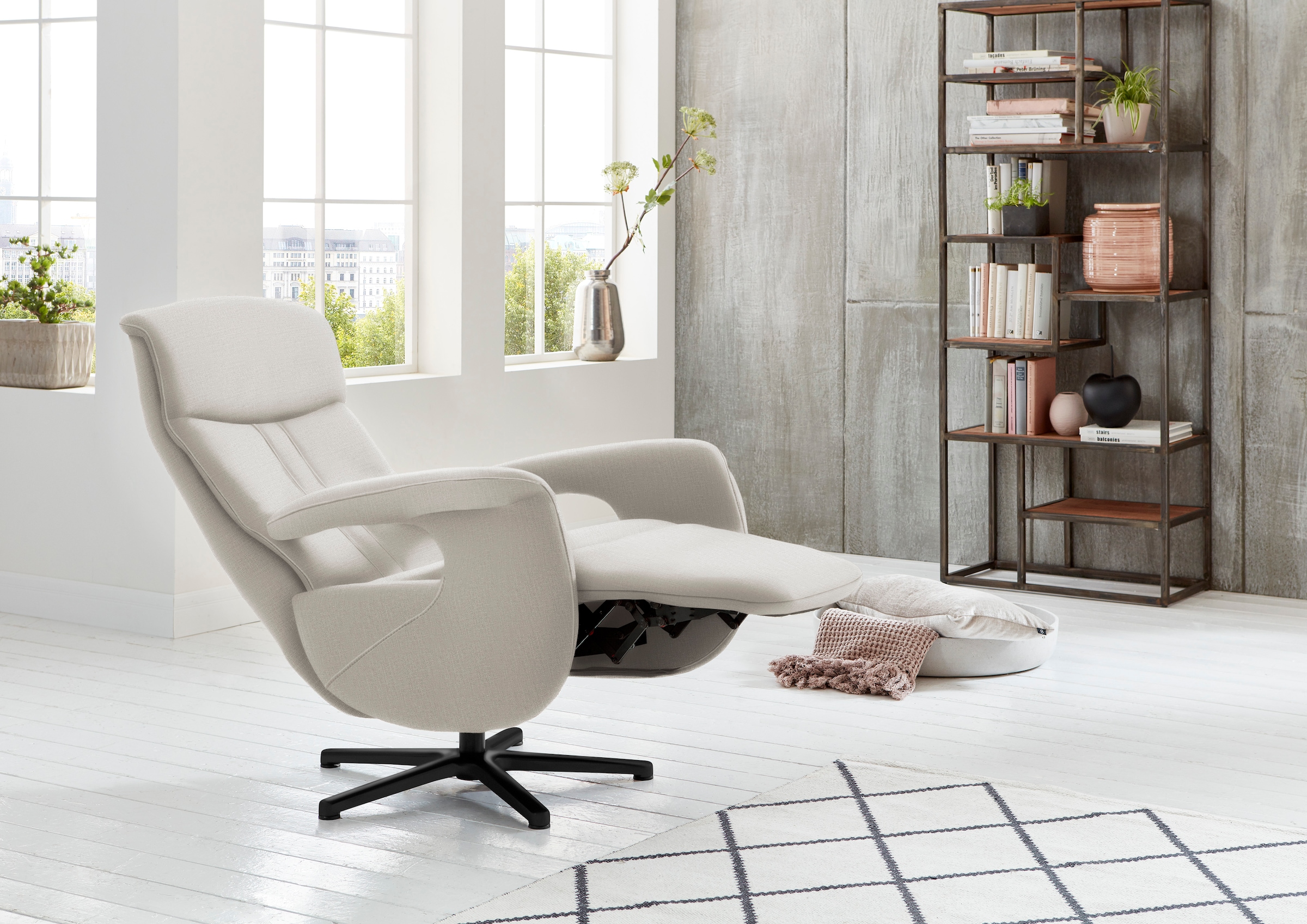 Die PlanBar Relaxsessel »MP-RS18073« 360° drehbar, inkl. man. Kopfpolsterverstellung u. Relax-Funktion