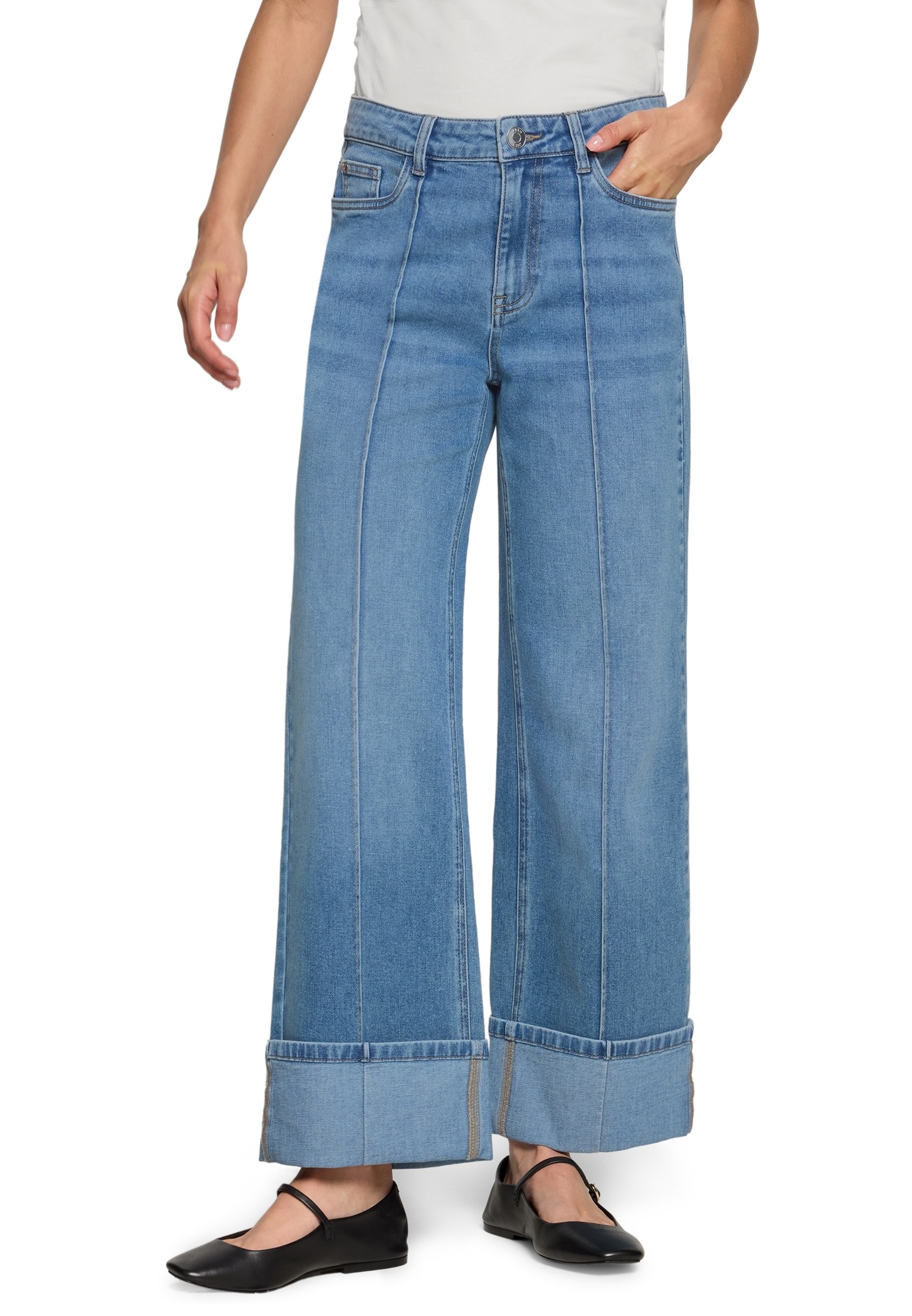Zero Culotte »Used Look-Jeans mit Biesen Style Witney«