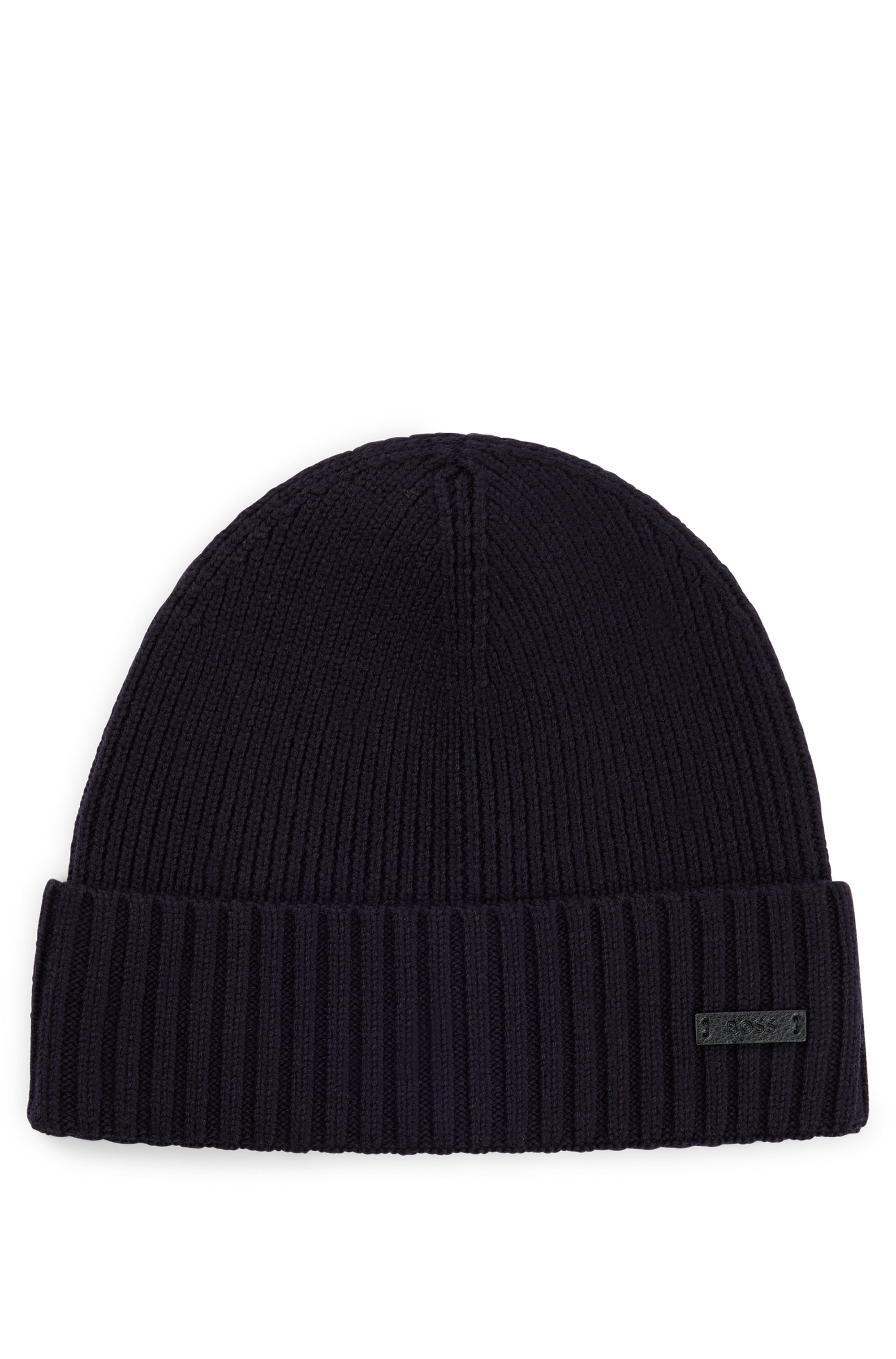 BOSS Beanie »Fati« aus Rippenstrick