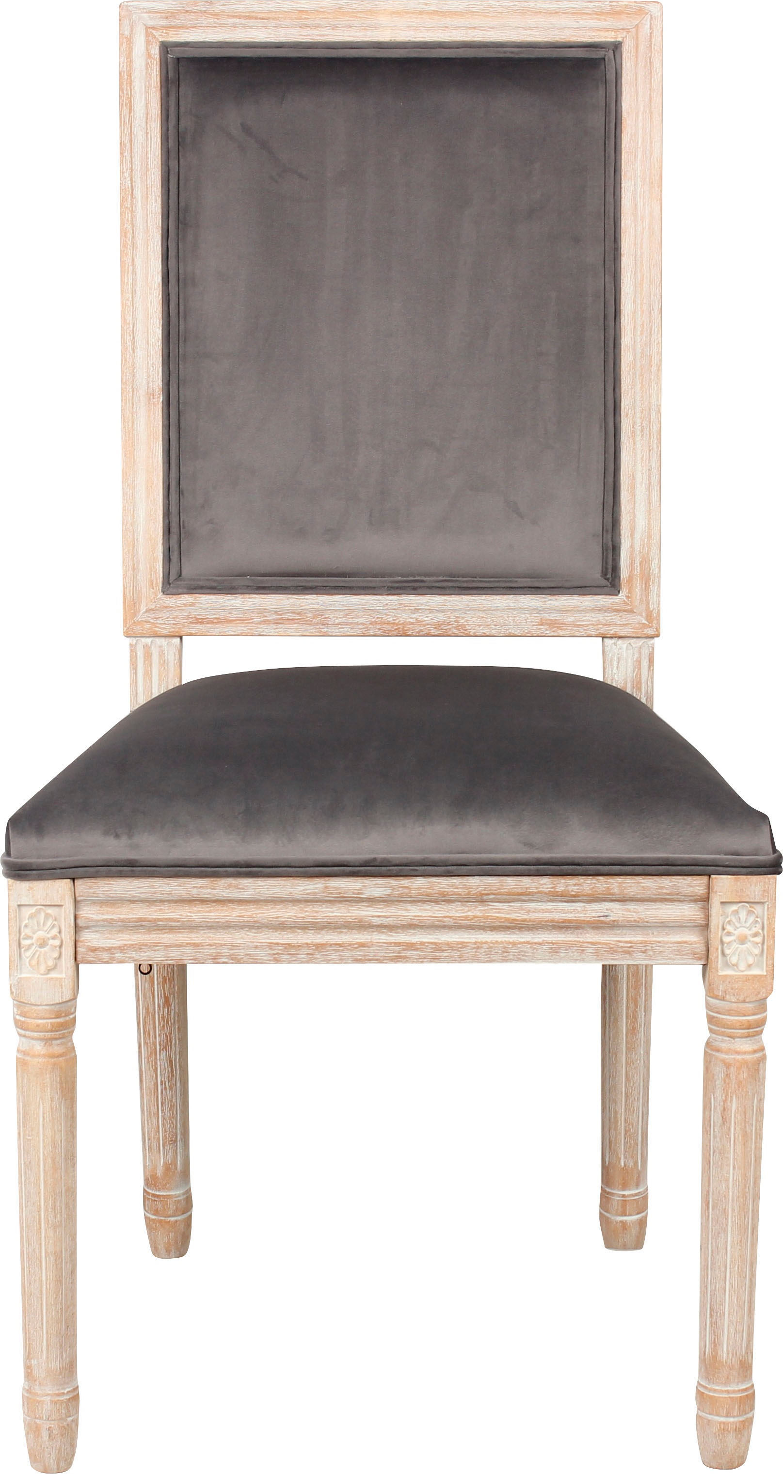 Timbers Esszimmerstuhl »Hog Creek«, (Set), Luxus-Microfaser, In 2 Farben, Teilmassiv, 2er-Set
