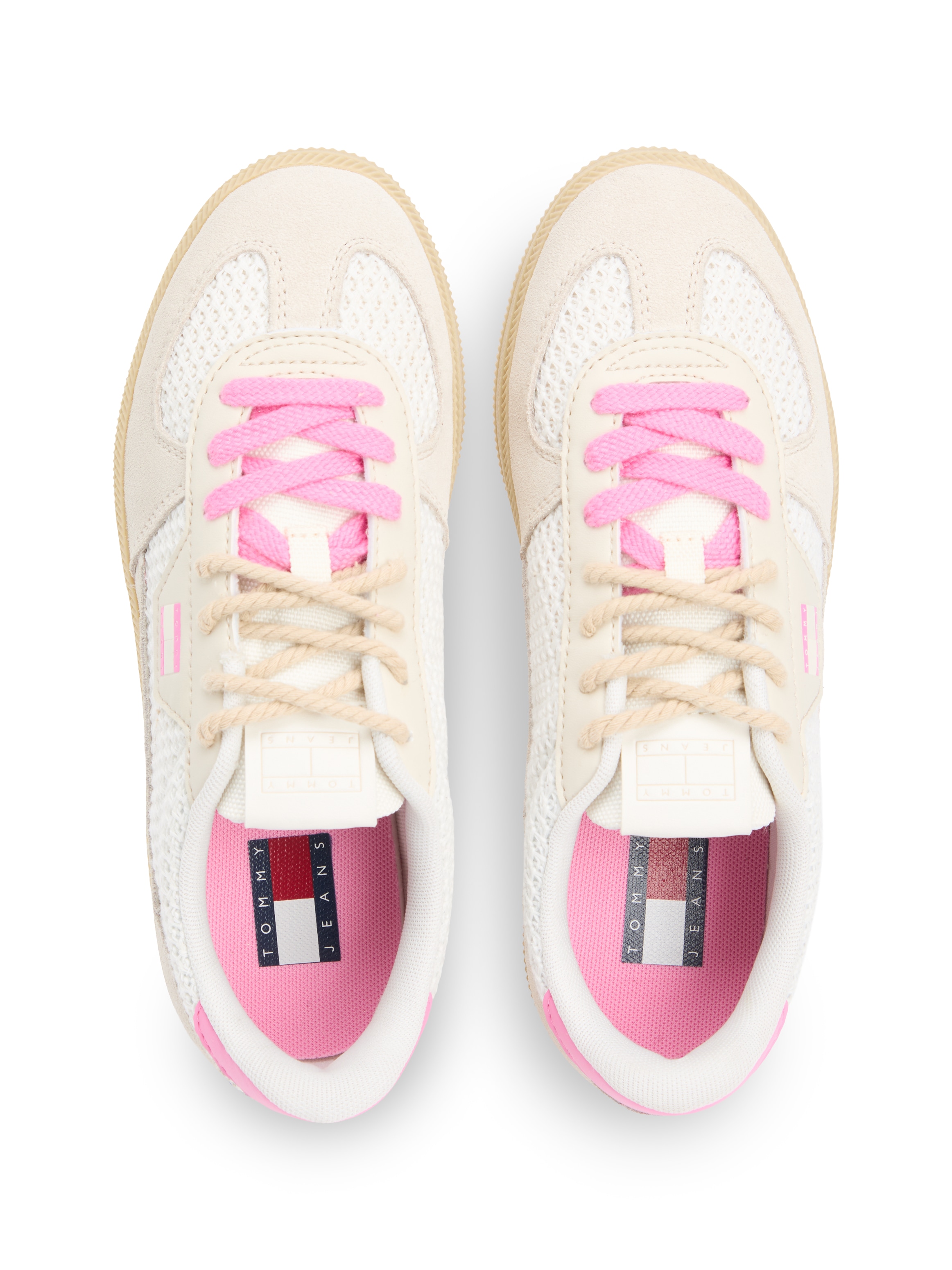 Tommy Jeans Sneaker »THE GREENWICH EDGE KNIT«  Freizeitschuh, Schnürer, Halbschuh mit Kontrastbesatz