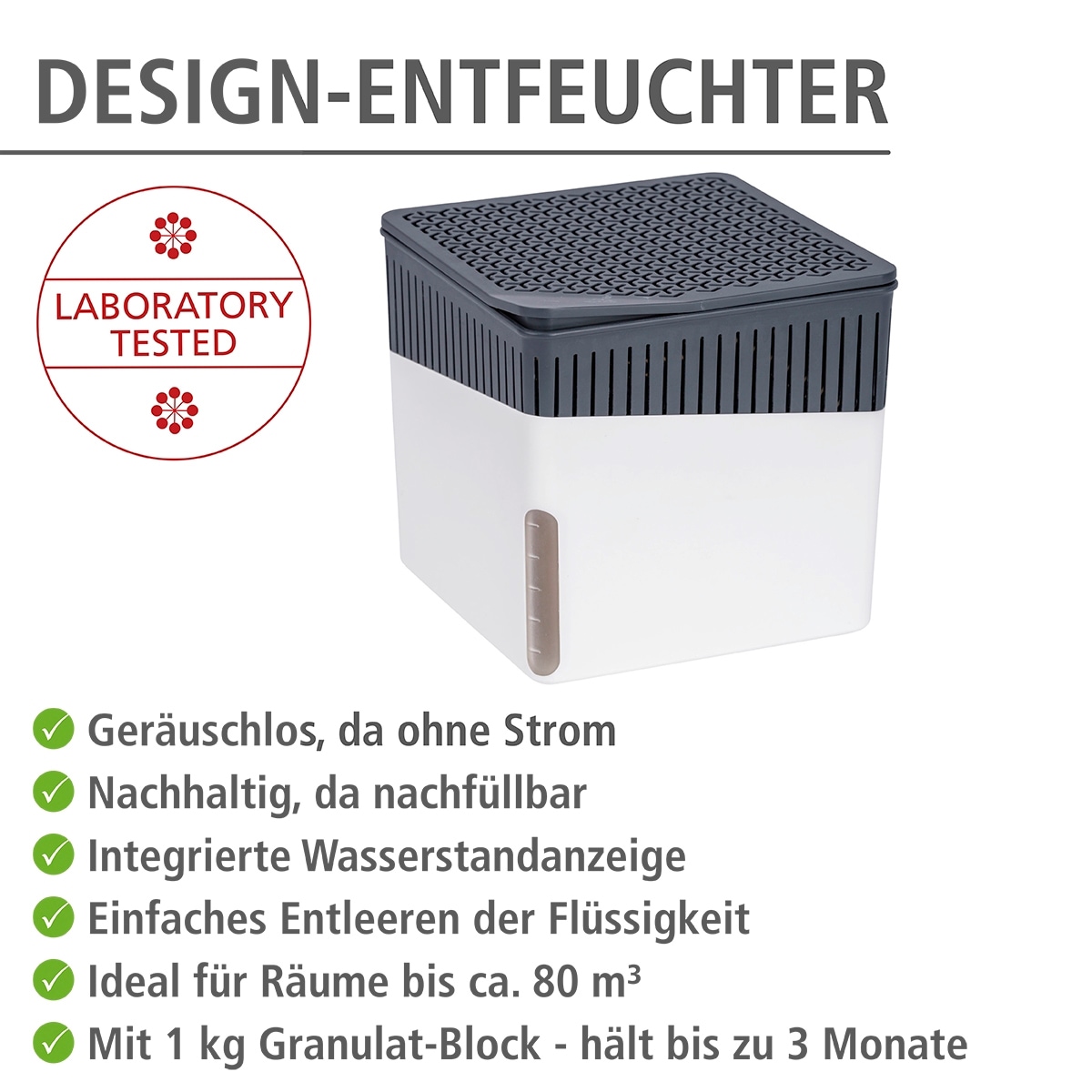 WENKO Luftentfeuchter »Cube«, für 80 m³ Räume, 1000 g