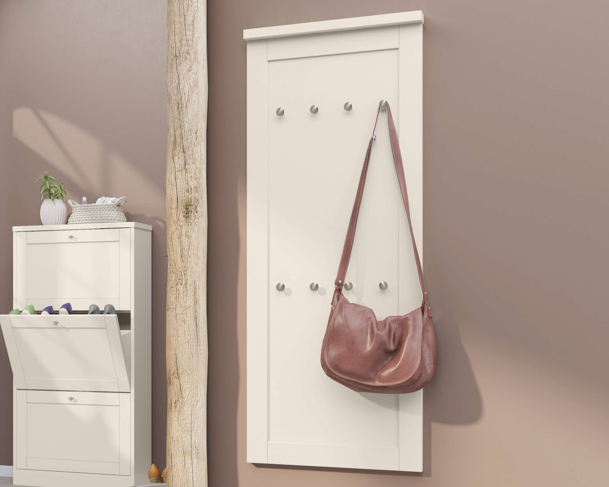 OTTO home Garderobenpaneel »Heide« mit 8 Haken, Höhe 120 cm, Breite 50 cm